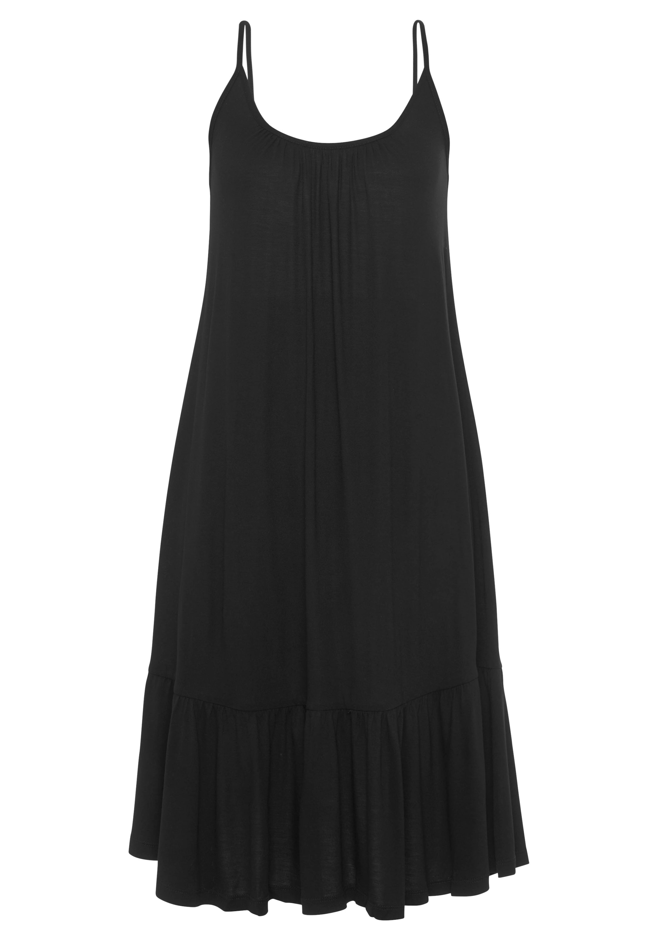 Vivance Jerseykleid, mit Volant in lockerer Passform, Sommerkleid, Strandkleid