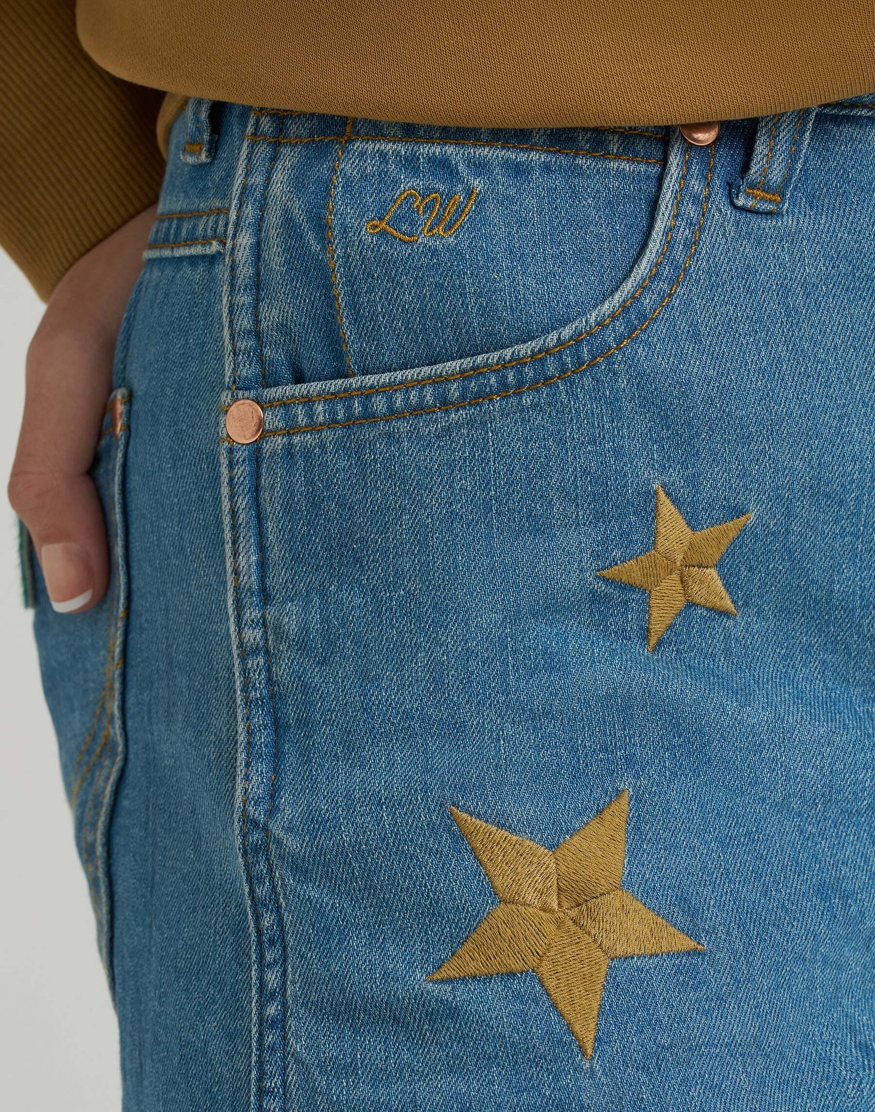 Wrangler Relax-fit-Jeans »WRANGLER Jeansshorts Embroidered Cowboy  3 Inch«