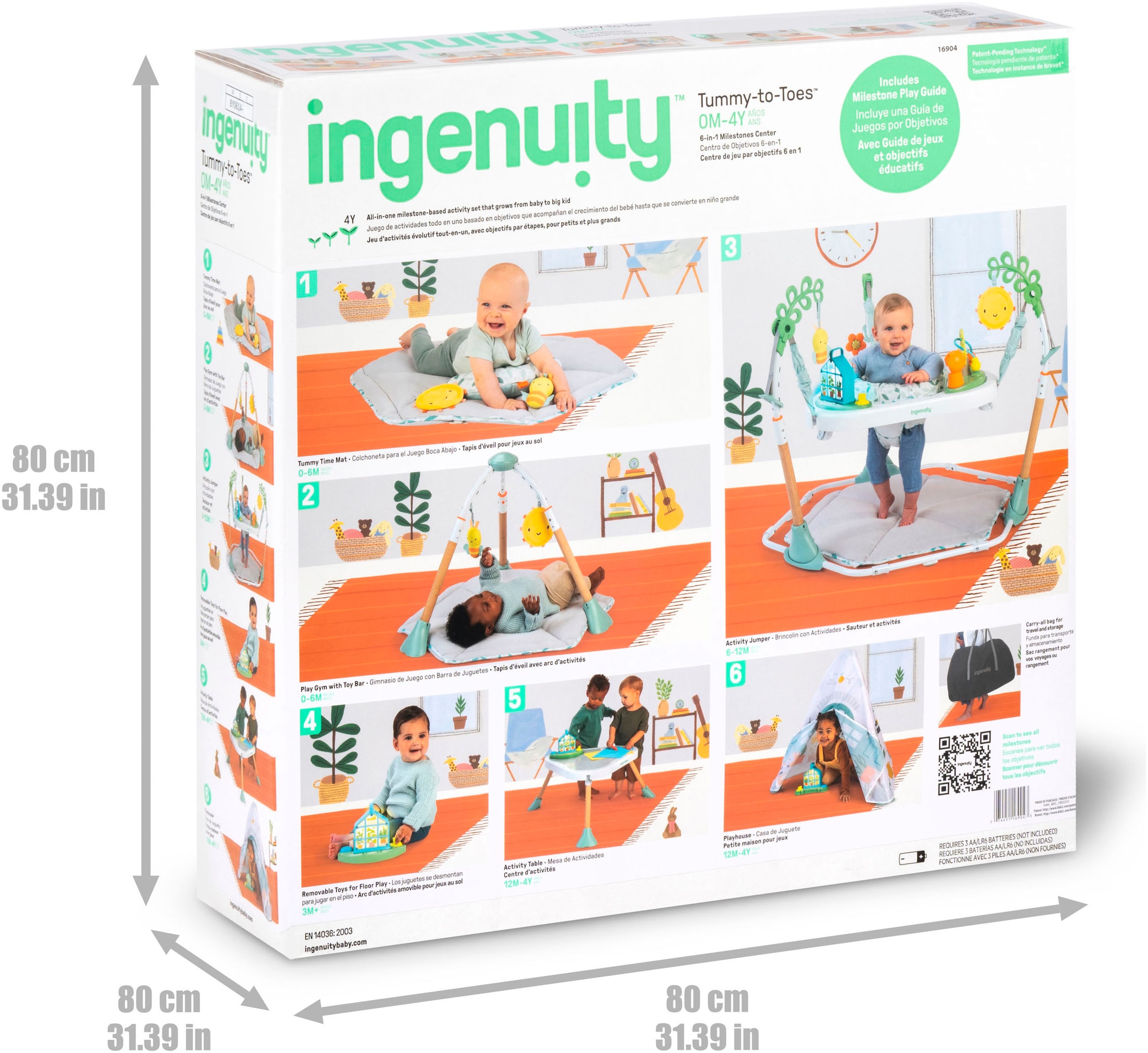 ingenuity Spielcenter »Tummy to Toes™ 6-in-1 Milestones Center« mit Licht und Sound