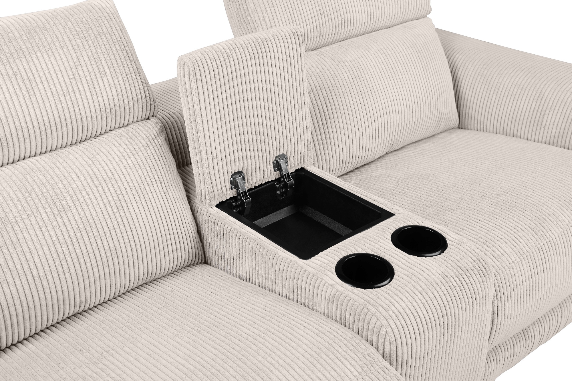 GOODproduct 2-Sitzer »LUND Cord, Relaxfunktion, TV-Sessel, manuell/elektrisch (USB-A)« m. elektrischer o. manueller Relaxfunktion, Getränkehalter u. Staufach