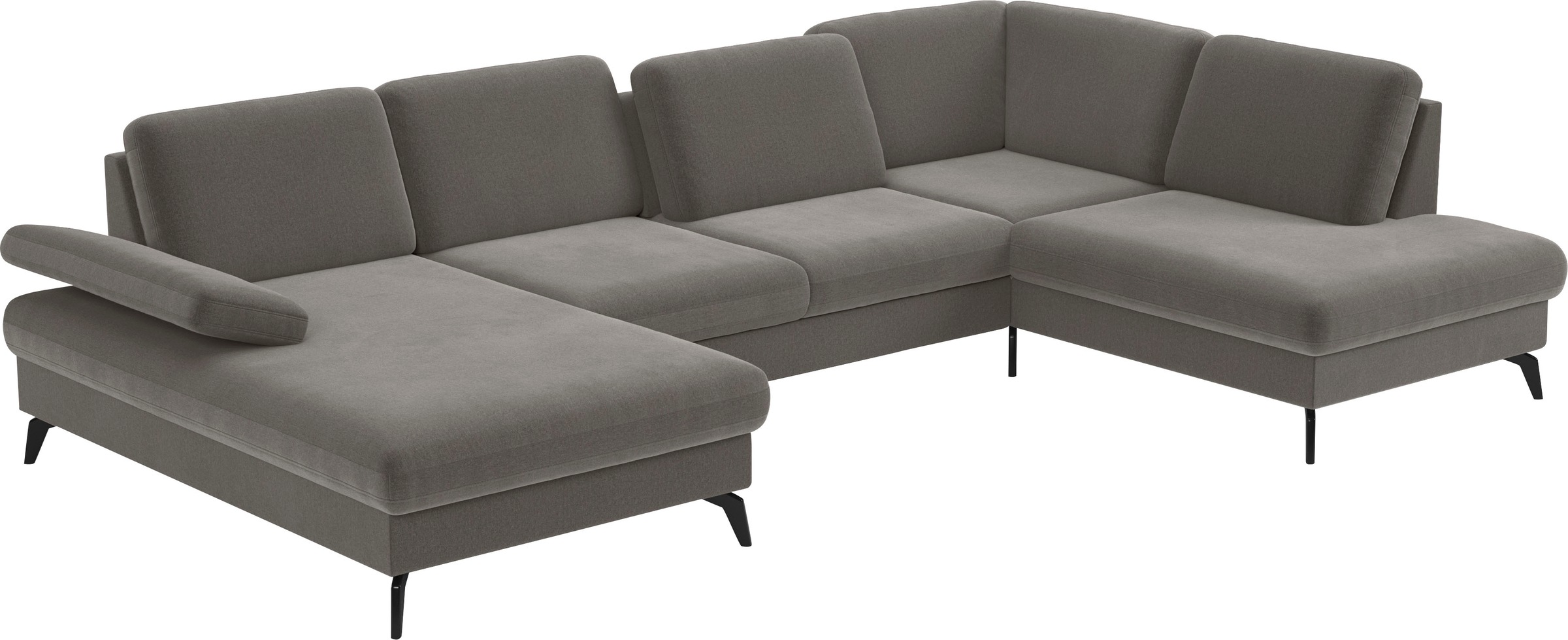 sit&more Wohnlandschaft »Morris U-Form, inkl. Sitztiefenverstellung«, wahlweise mit Armteilverstellung, Bettfunktion & Bettkasten