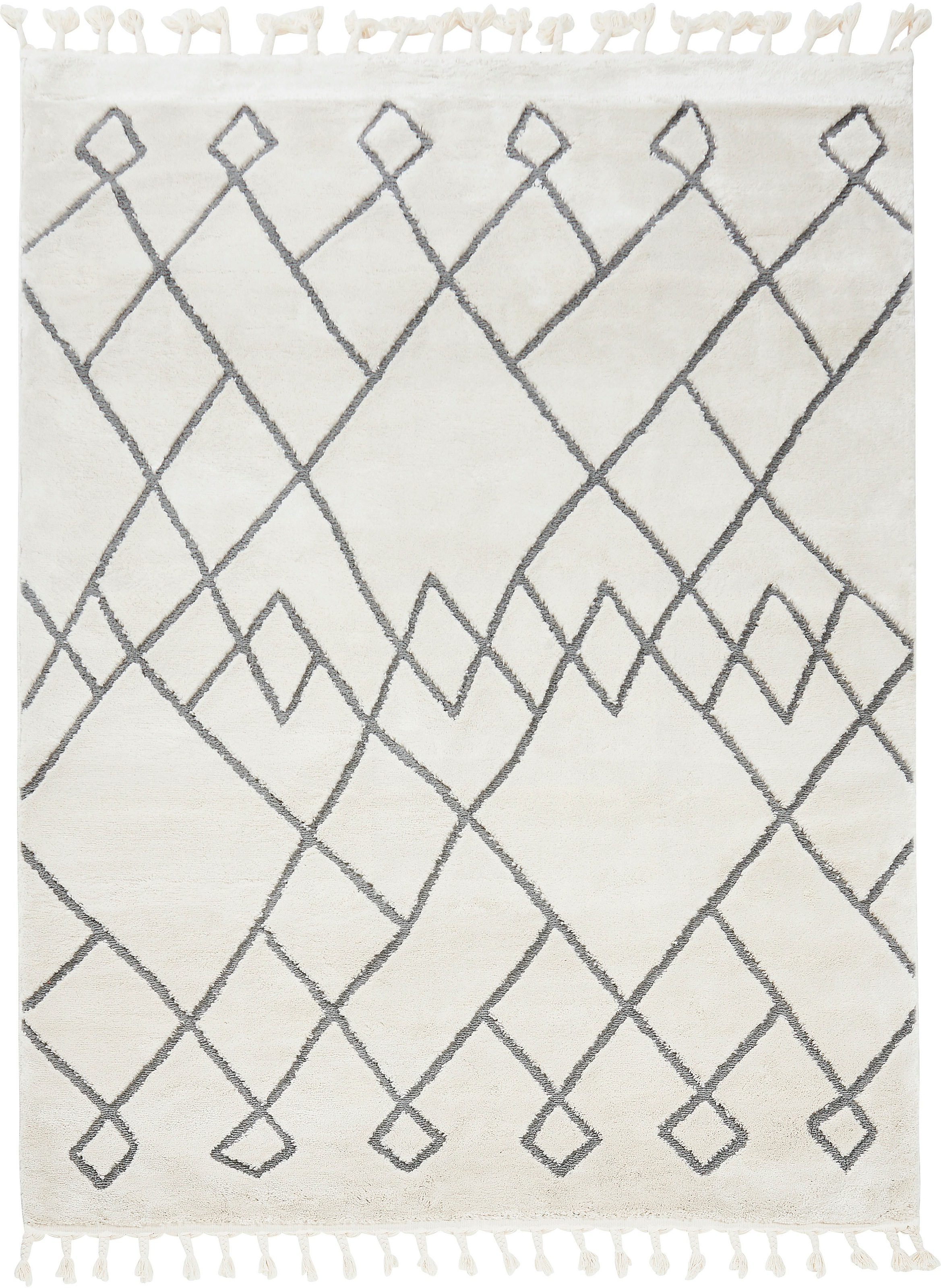 Image of done.® Teppich »SEA«, rechteckig, 10 mm Höhe, modernes Scandi Design, kariert, Hoch-Tief Effekt, mit Fransen, ideal im Wohnzimmer & Schlafzimmer bei Ackermann Versand Schweiz