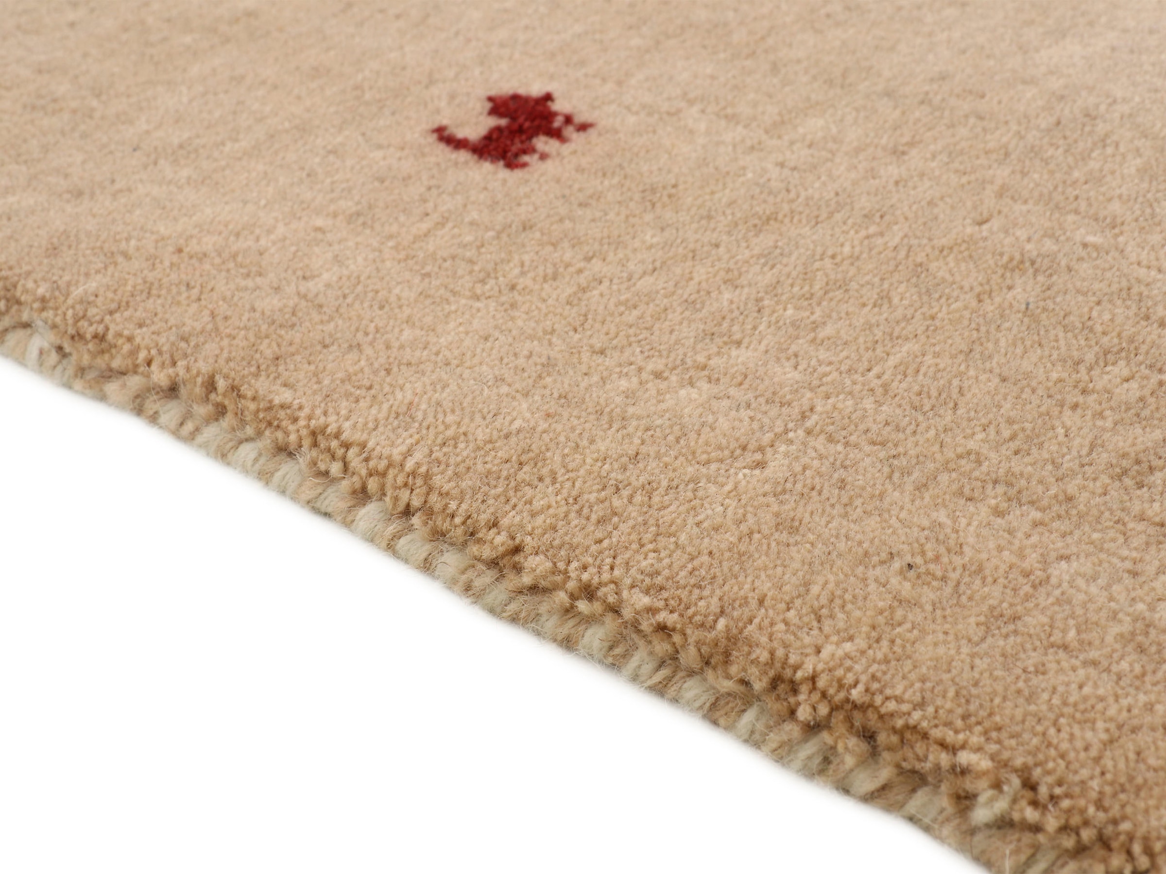 carpetfine Wollteppich »Gabbeh Uni, auch als Läufer und Rund erhältlich«, rechteckig, 15 mm Höhe, reine Wolle, handgewebt, Gabbeh Loom Tiermotiv, grosse Farbauswahl