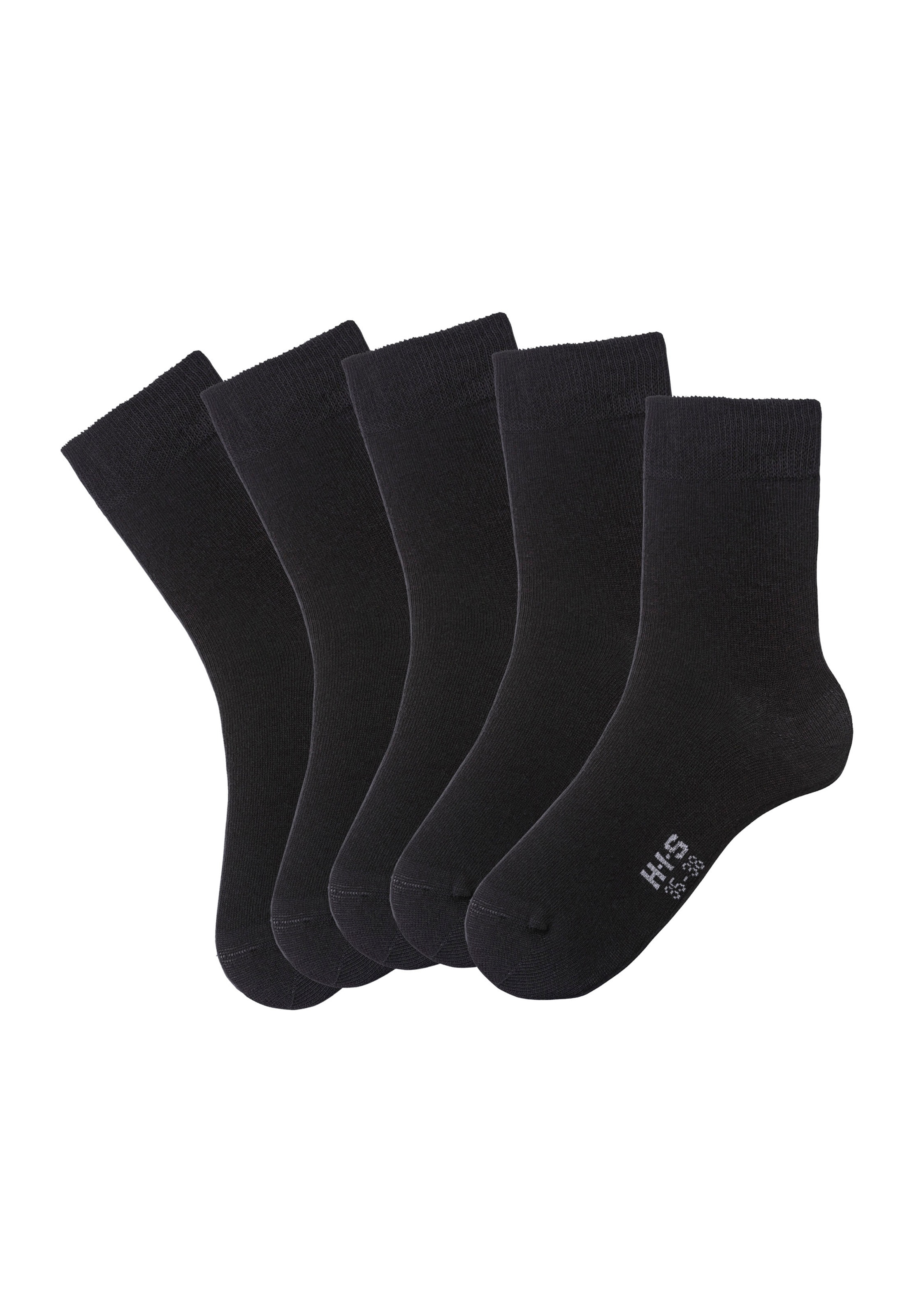 H.I.S Basicsocken, (Packung, 5 Paar), mit besonders weichem Bündchen