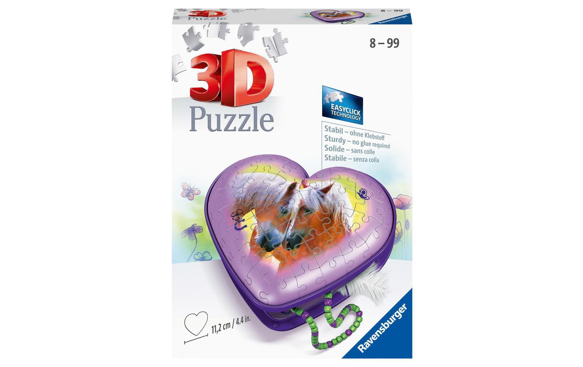 3D-Puzzle »Herzschatulle Pferde«
