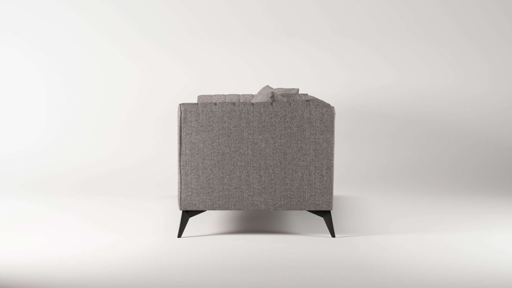 Places of Style 3-Sitzer »MATTHEW elegantes Designsofa, Masse B/T/H: 201/86/74 cm«, feine Steppung im Rückenbereich, lose Sitzkissen, incl. Zierkissen