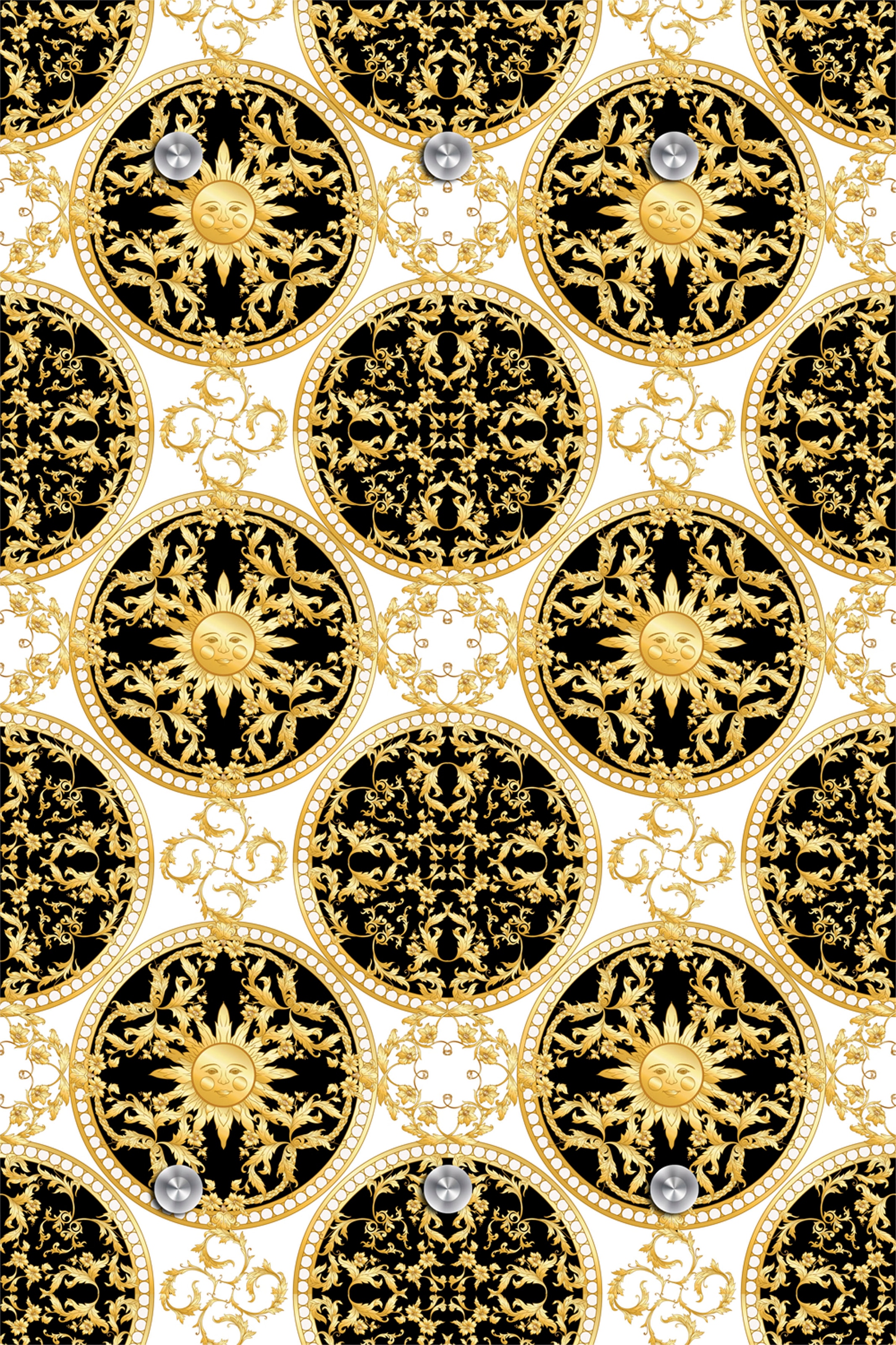 Image of queence Garderobenleiste "Sonnen" mit 6 Haken, 80 x 120 cm
