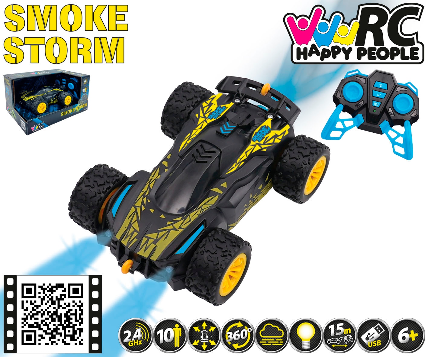 Happy People Voiture RC »Smoke Storm« mit Licht- und Soundeffekt