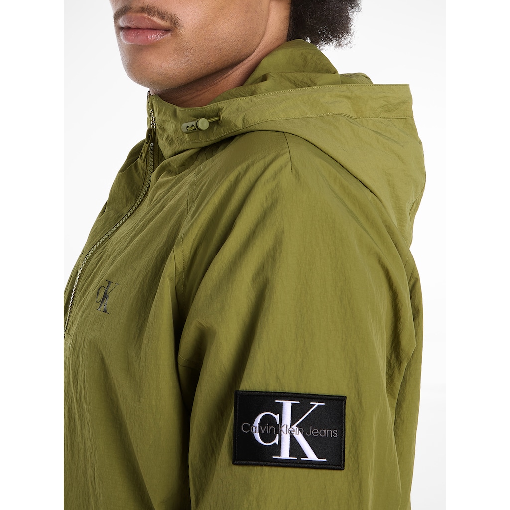 Calvin Klein Jeans Outdoorjacke »UNPADDED HOODED HARRINGTON«, mit Kapuze, mit Calvin Klein Logo-Badge