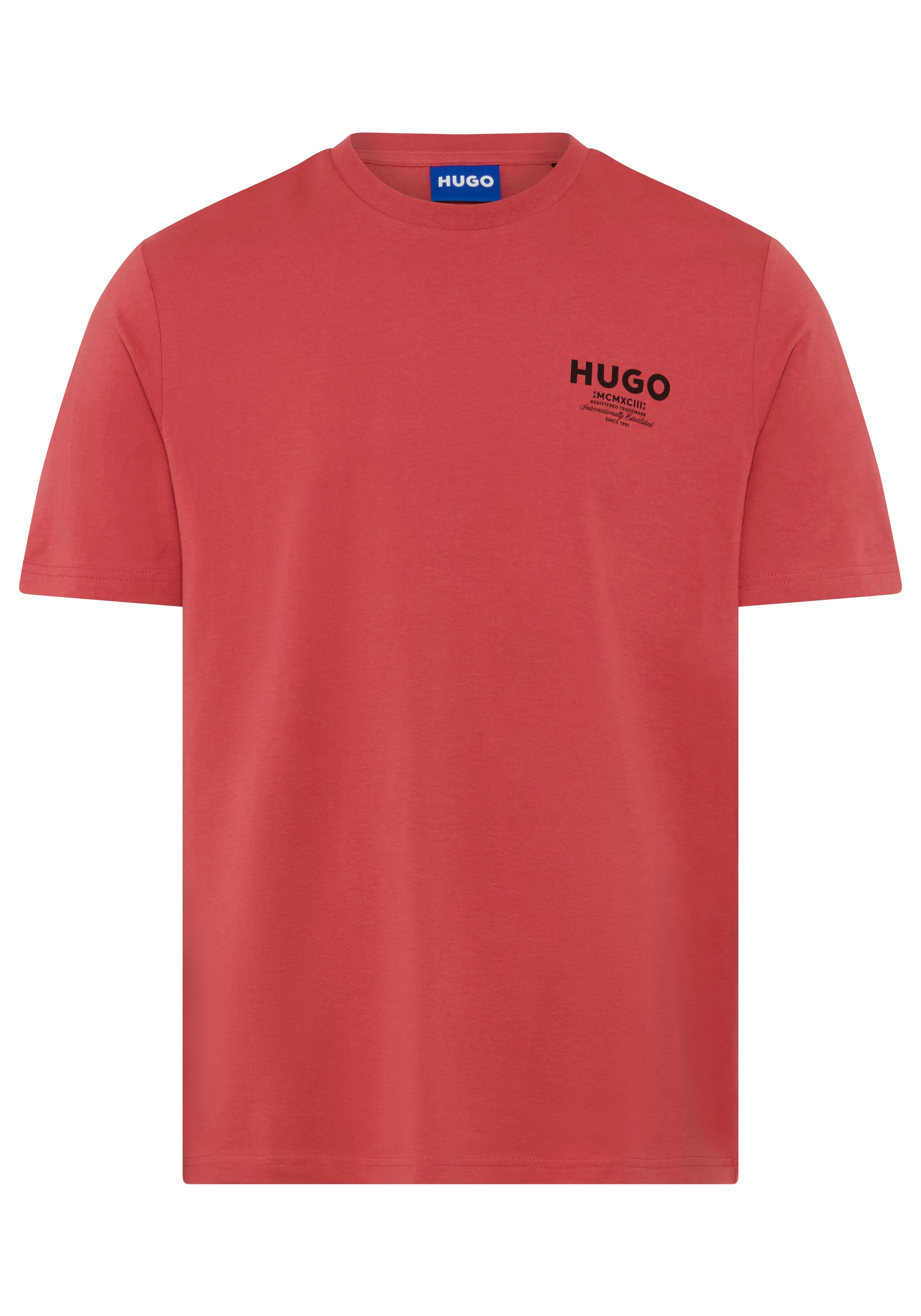 Image of HUGO T-Shirt "Nesptee" Rundhalsausschnitt, Regular Fit, reine Baumwolle