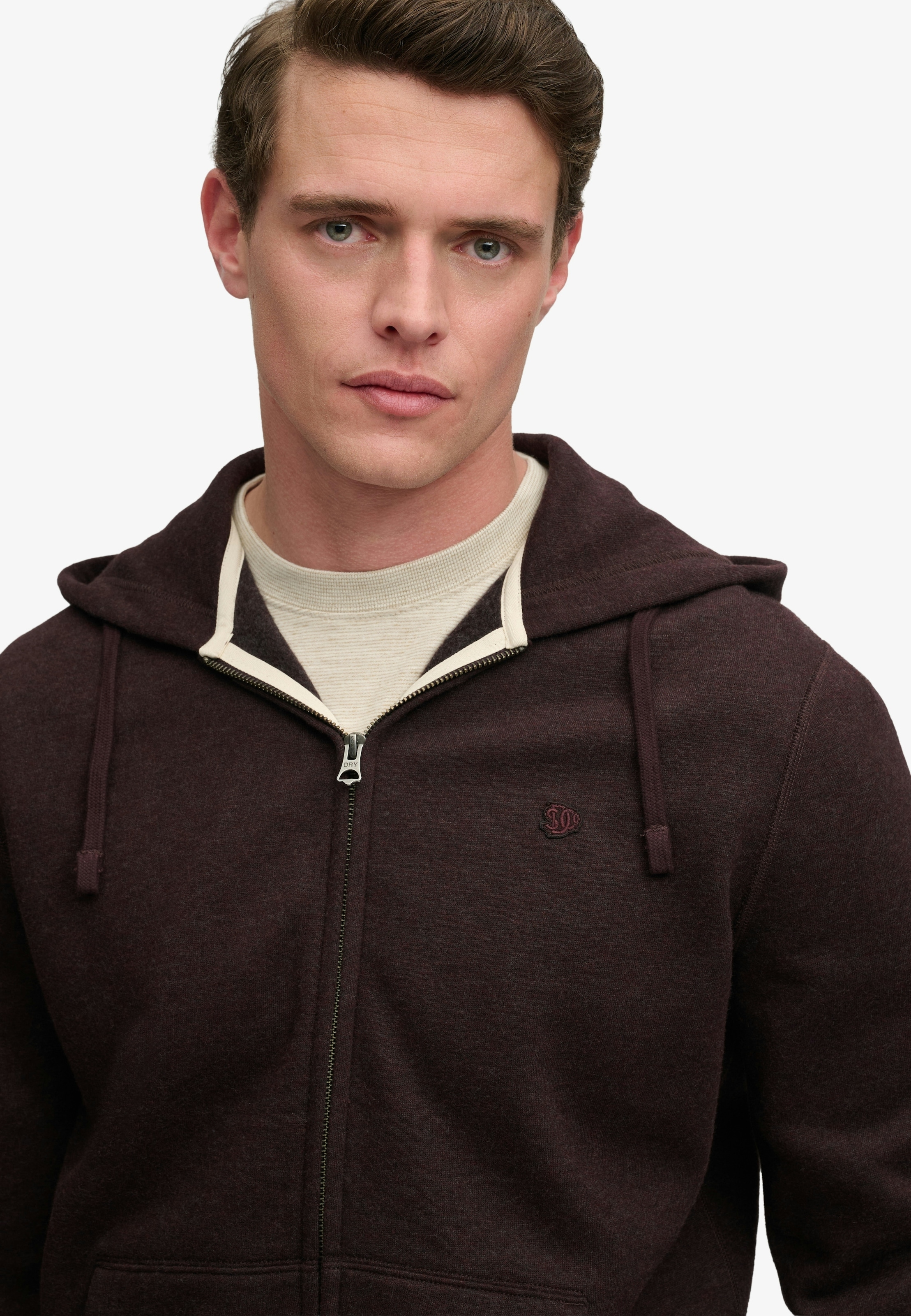 Superdry Sweat à capuche »ESSENTIAL SDCO LOGO ZIPHOOD« mélange coton, coupe régulière