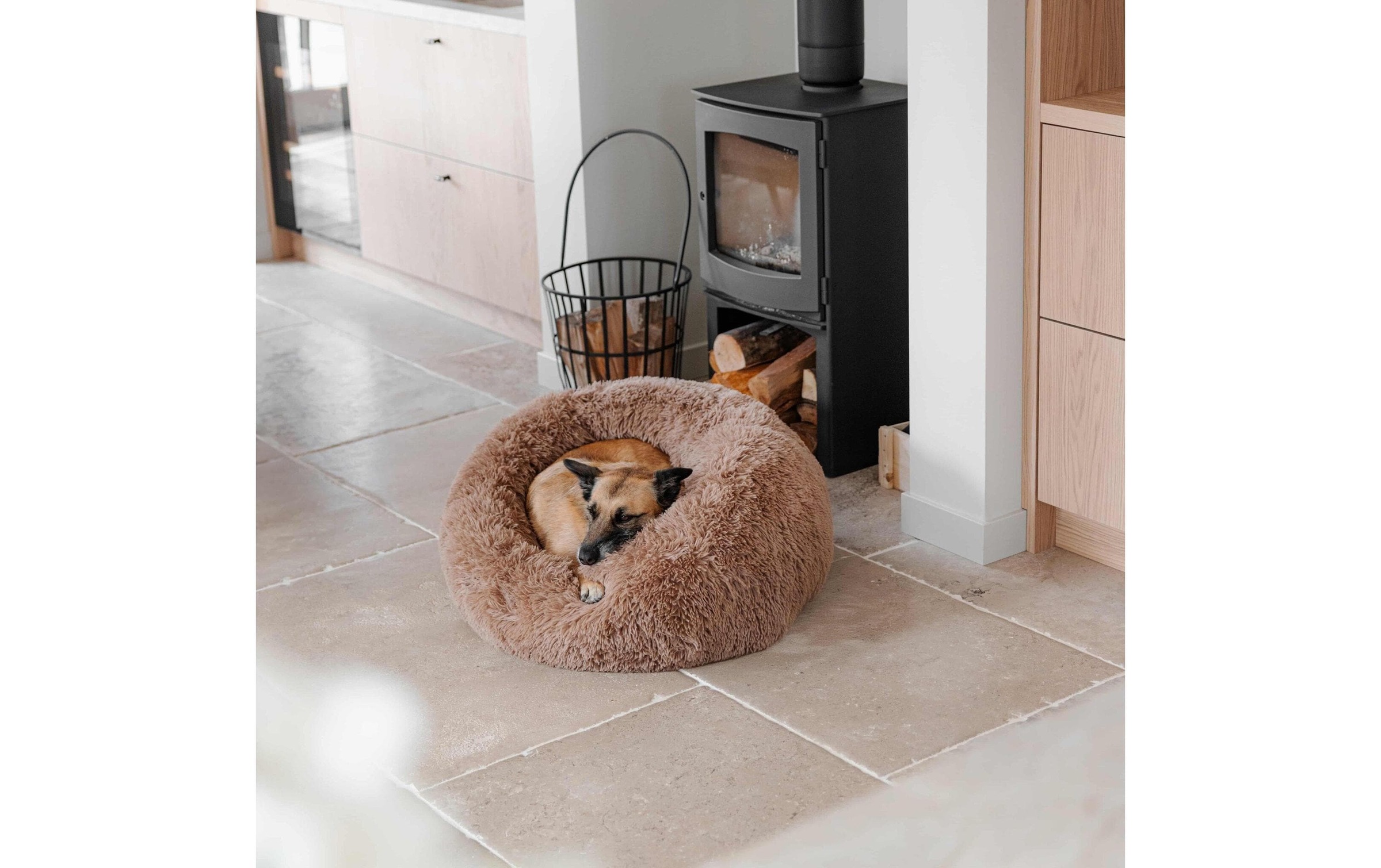   Hundebett »District 70 Fuzz inkl. Zipper, Dark Grey, M«