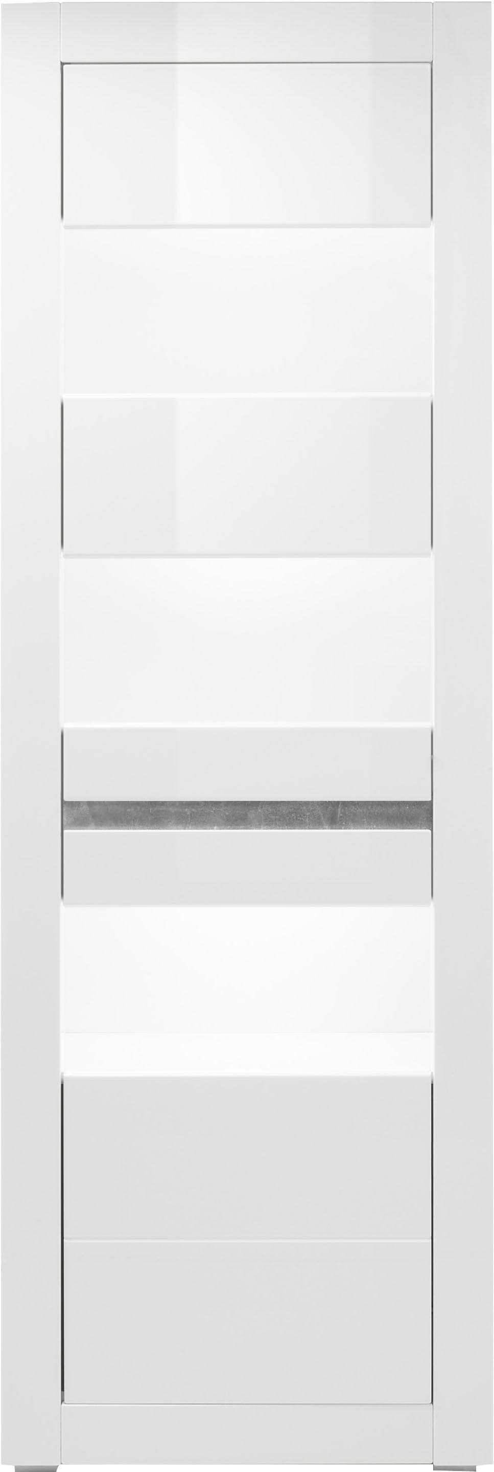 Home affaire Vitrine »Carat« Höhe 198 cm, zwei Leisten angeliefert, 1 x grau, 1 x weiss