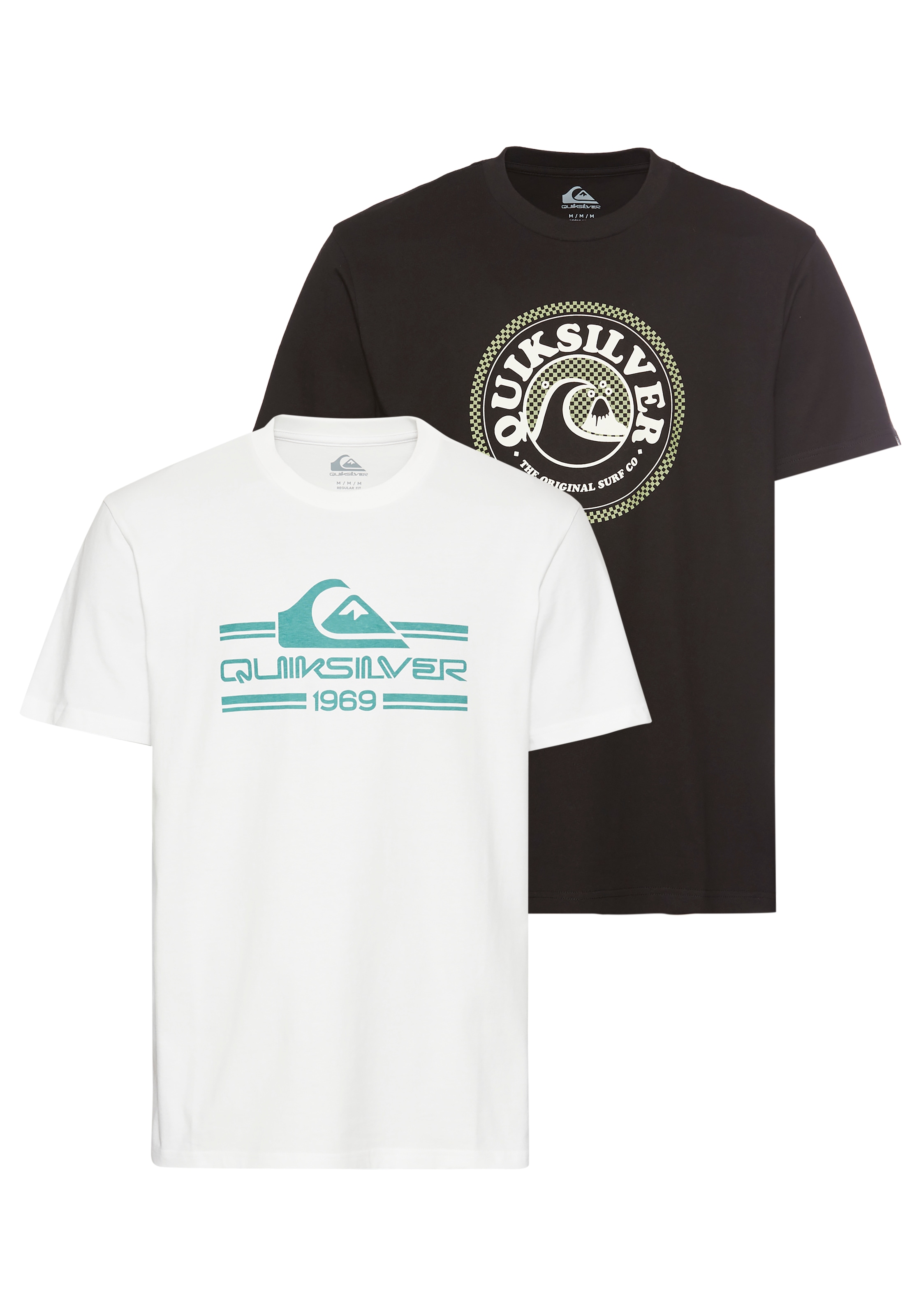 Image of Quiksilver T-Shirt "DISCO SURF SHORT SLEEVE TEE PACK YM" Packung, 2er-Pack, 2 Stk.
