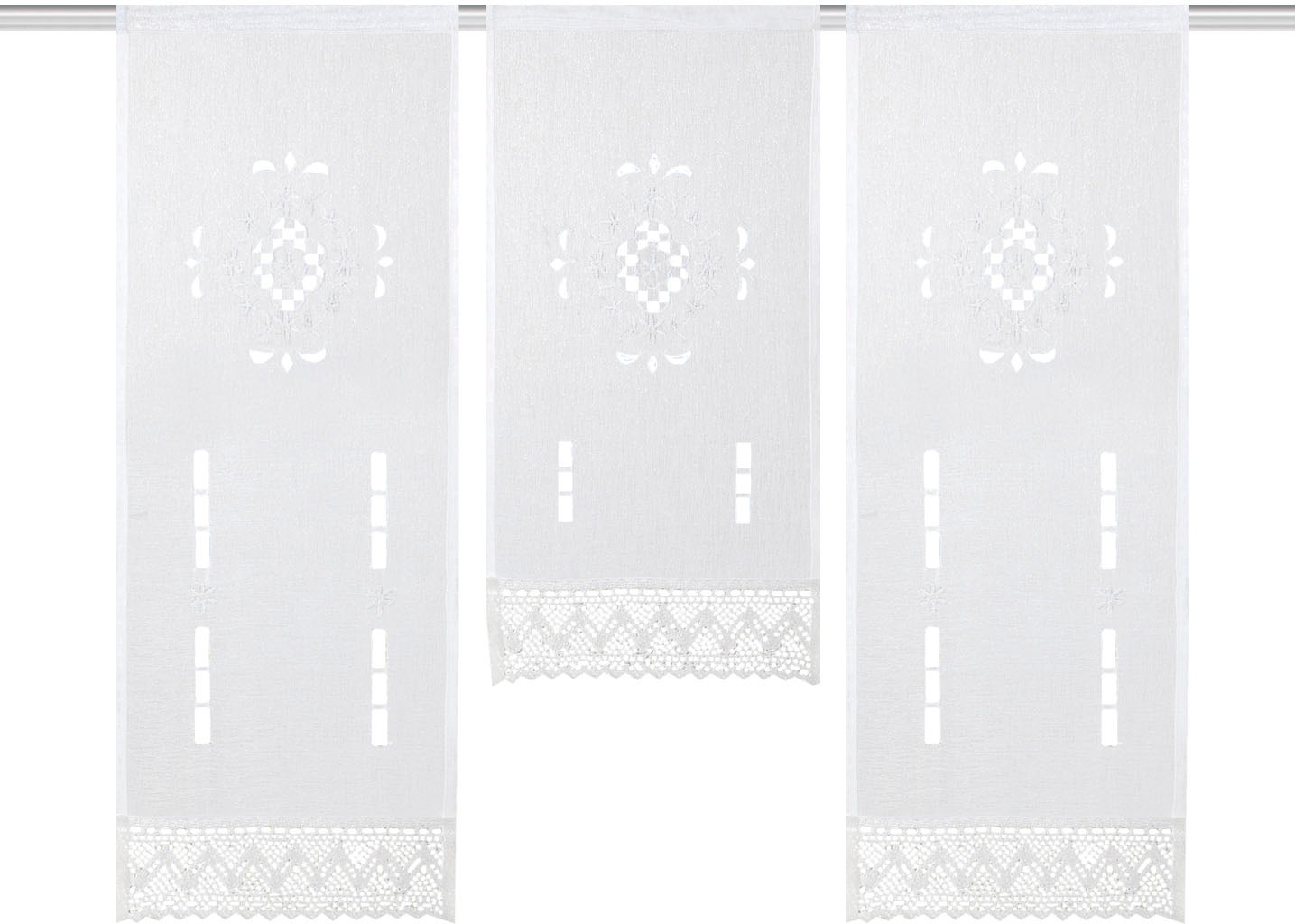 Image of HOME WOHNIDEEN Vorhang »ALEGRA«, (3 St.), 3 teiliger Fensterbehang bestickt bei Ackermann Versand Schweiz