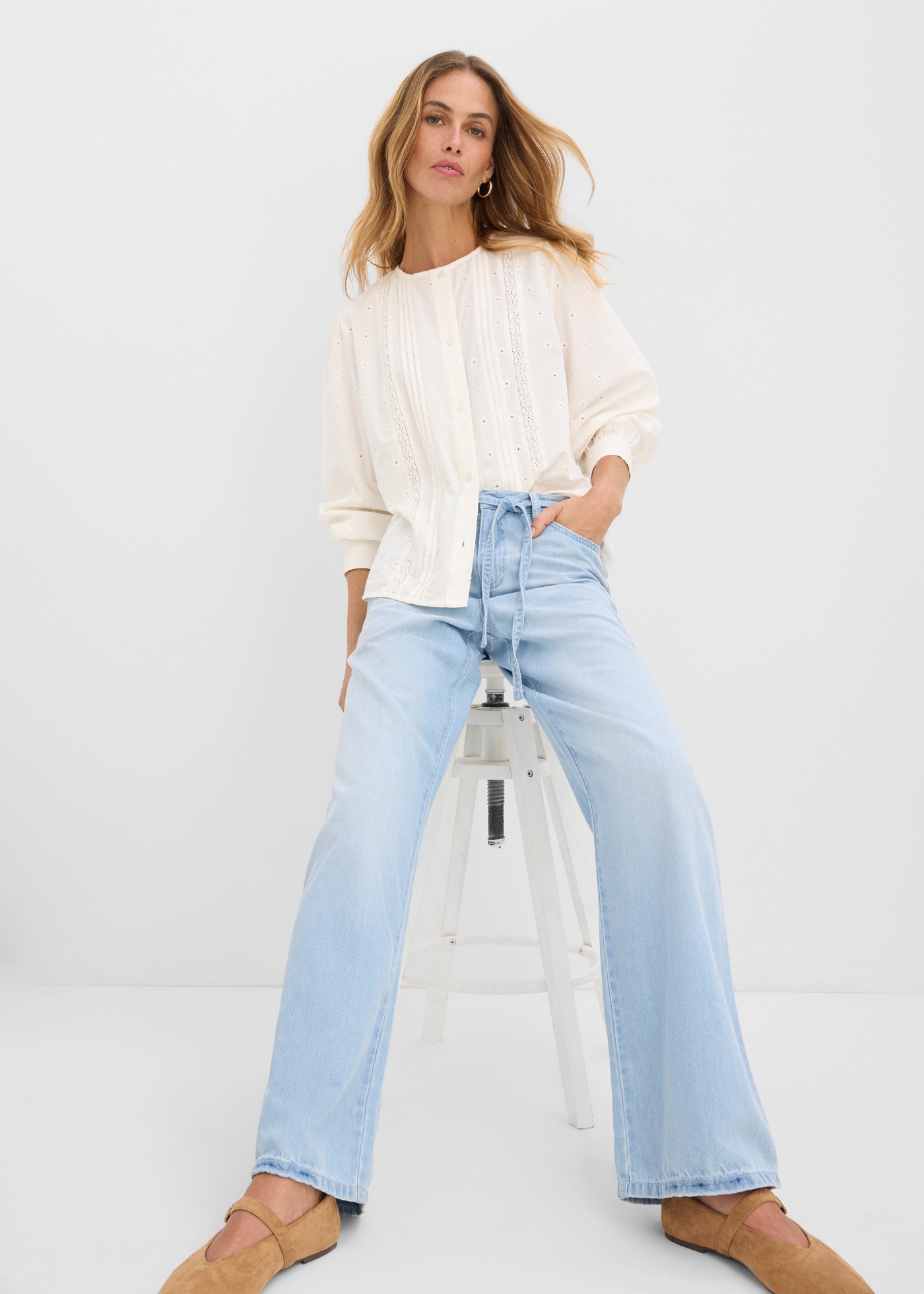 bonprix lockerer Loose Fit, low Stretch Denim, 5-Pocket-Design