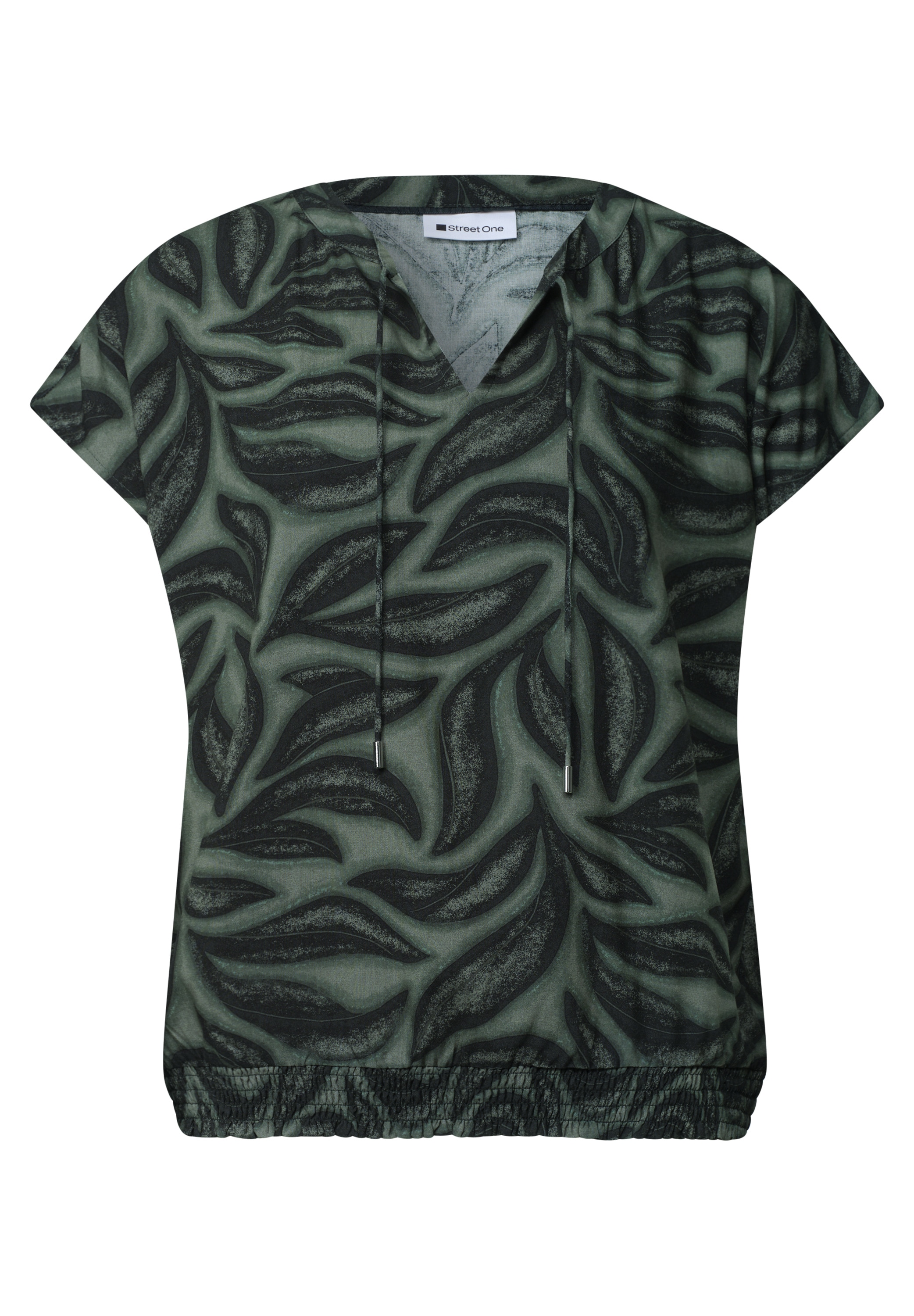 STREET ONE Blouse à manches courtes Blouse d’été à motif floral