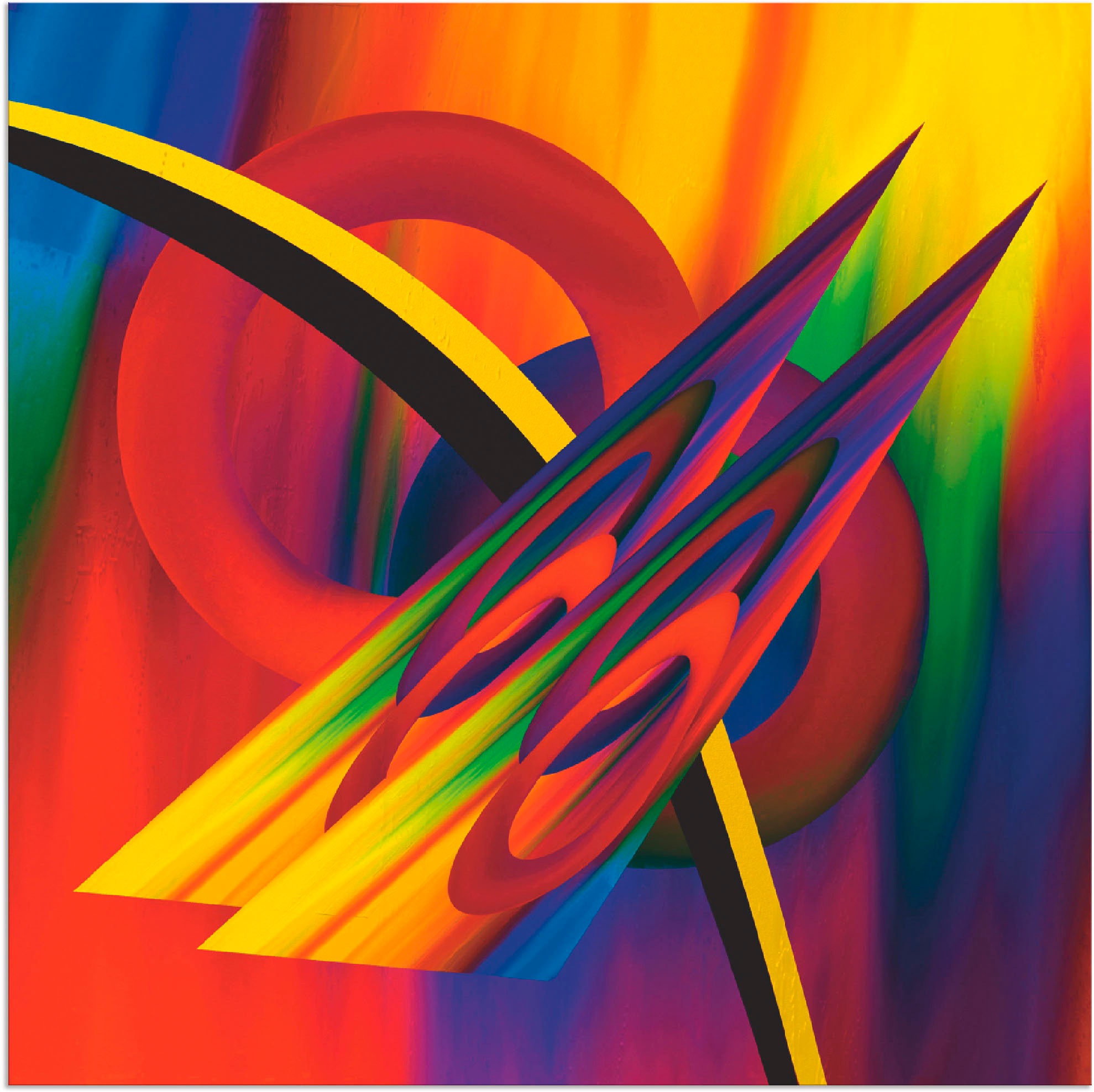 Image of Artland Wandbild »Modern Bunt«, Muster, (1 St.), in vielen Grössen & Produktarten - Alubild / Outdoorbild für den Aussenbereich, Leinwandbild, Poster, Wandaufkleber / Wandtattoo auch für Badezimmer geeignet bei Ackermann Versand Schweiz