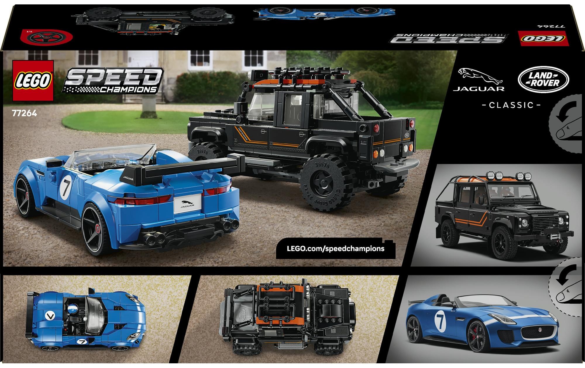 LEGO® Pions de construction »Jaguar Project 7 & Land Rover Defender (77264), LEGO Speed Champions« fabriqué en Europe