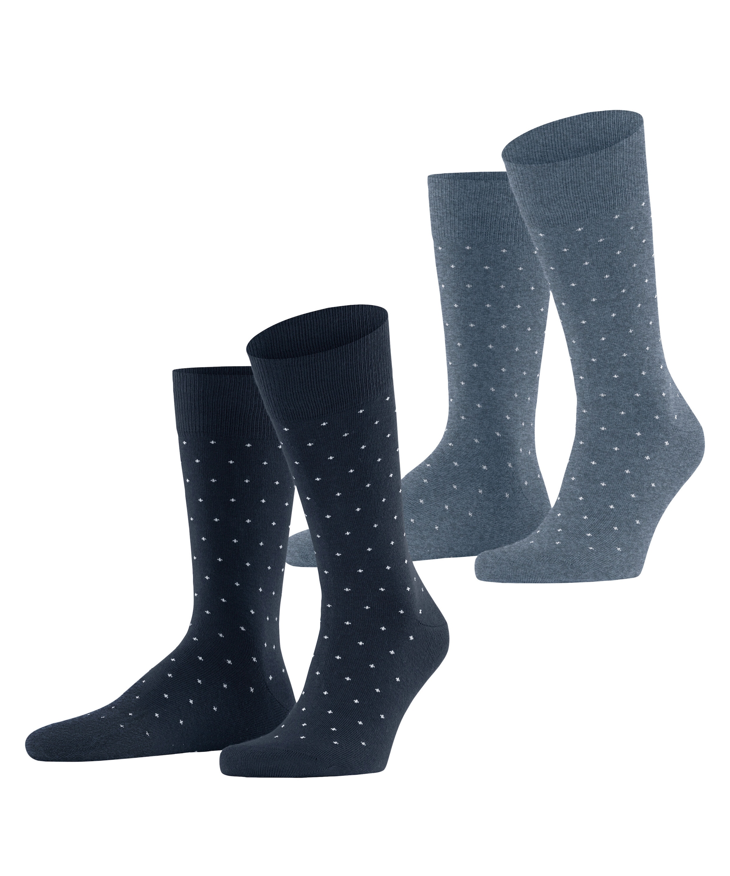 Image of Esprit Socken "Fine Dot" 2 Paar, gepunktet, geripptes Bündchen, Baumwoll-Mix