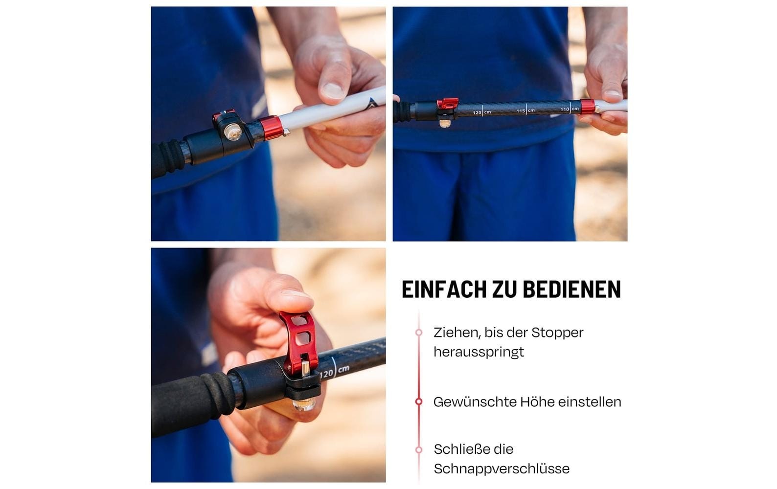   Bâtons de randonnée »Atacama Flip Lock 110-135 cm«