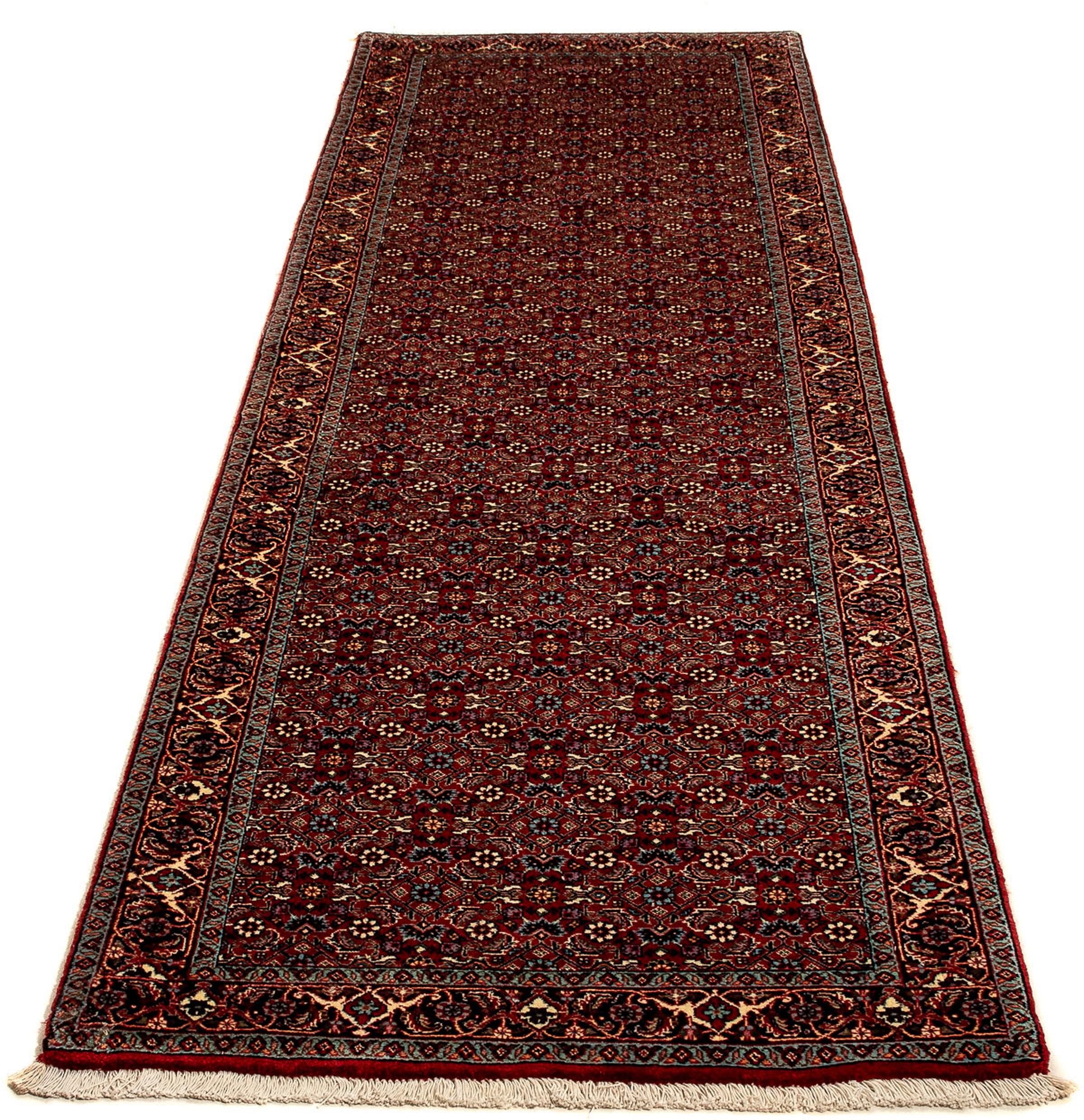 Image of morgenland Orientteppich »Perser - Bidjar - 296 x 81 cm - dunkelrot«, rechteckig, 15 mm Höhe, Wohnzimmer, Handgeknüpft, Einzelstück mit Zertifikat bei Ackermann Versand Schweiz