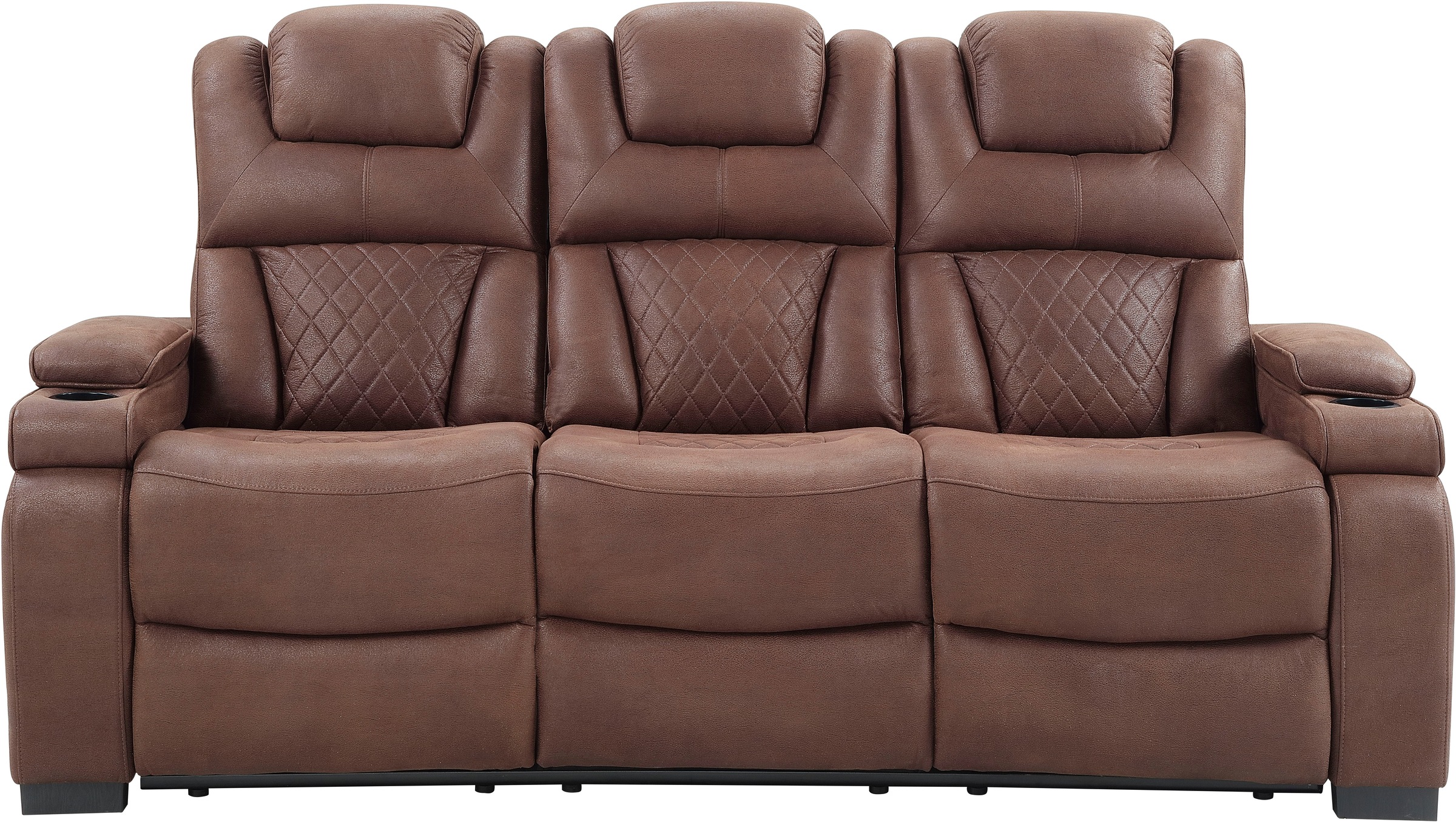Image of ATLANTIC home collection 3-Sitzer "Faris" Zwei Relaxfunktionen, klappbare Konsole mit Getränkehalter