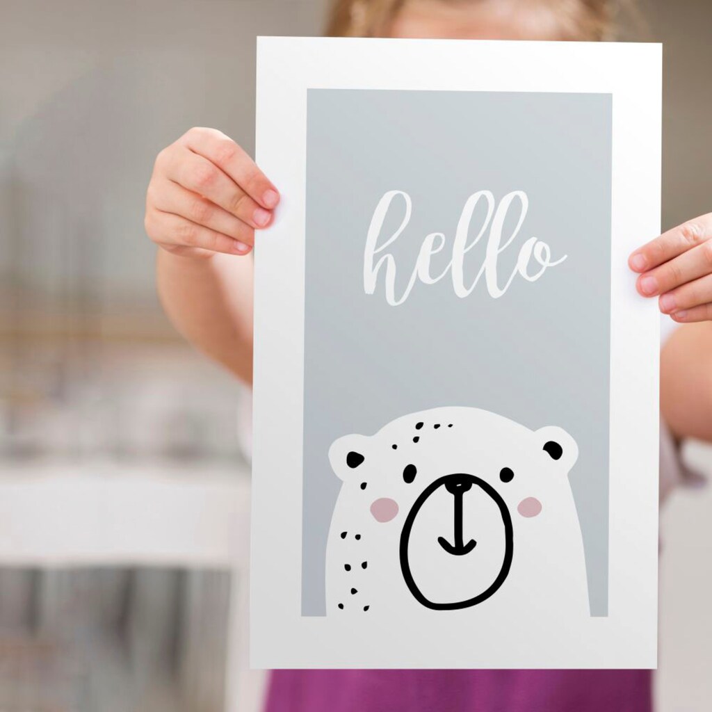 Reinders! Kunstdruck »Hello Kids - Premium Poster 4er Set«, (Set)