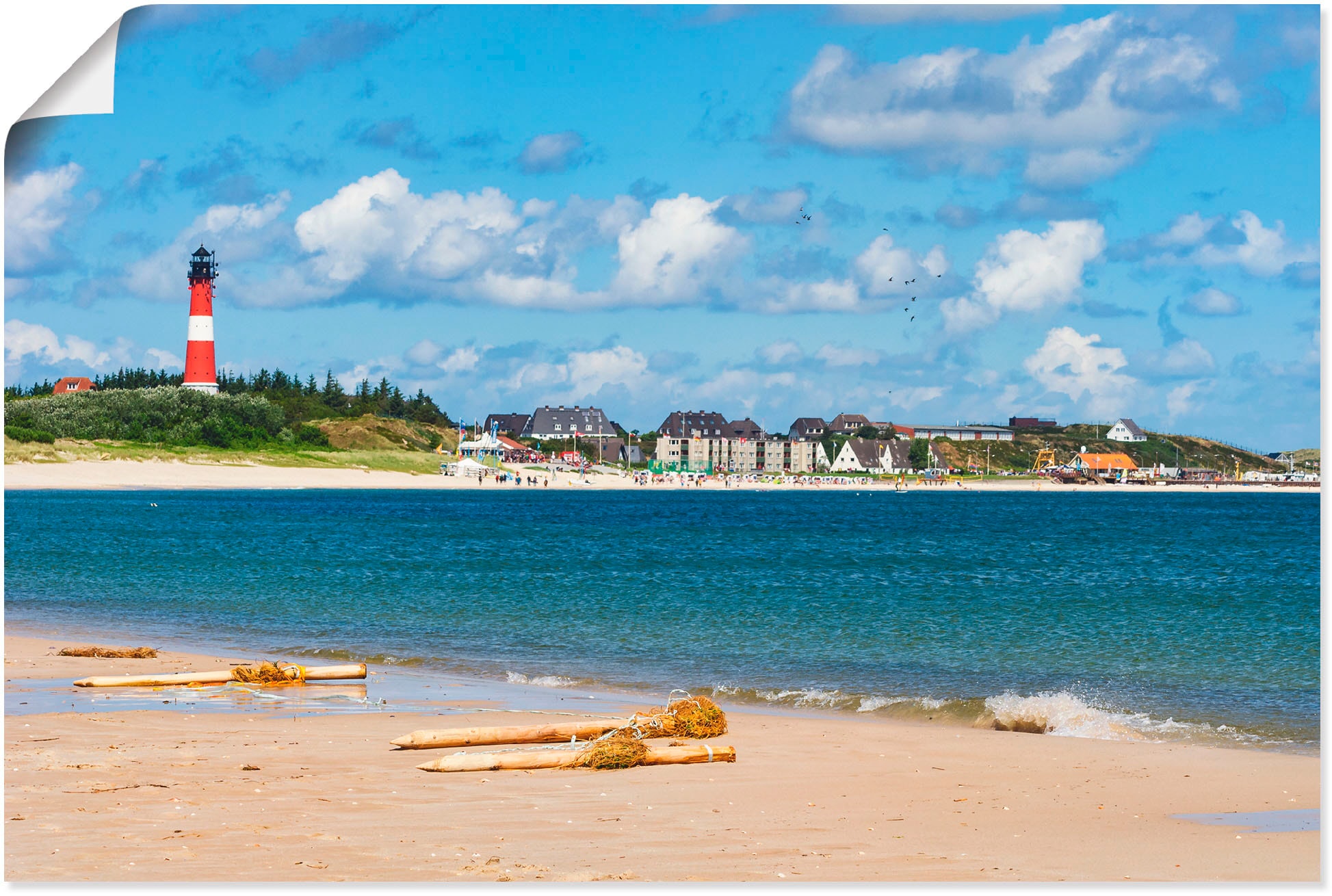 Poster »Hörnum - Insel Sylt«, Strand, (1 St.), als Alubild, Leinwandbild,...