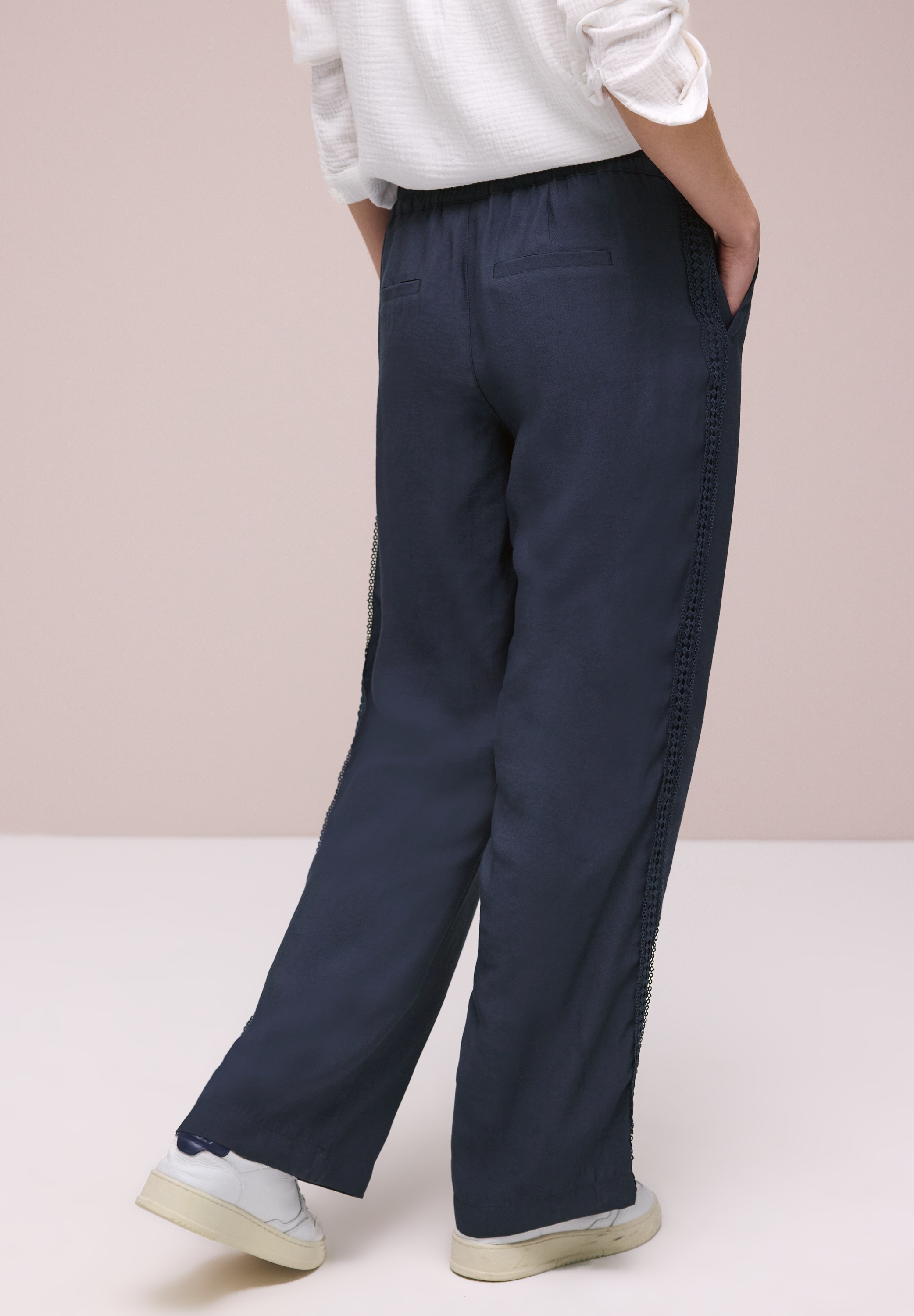 Image of STREET ONE Webhose "Style Emee" Wide Leg Hose mit Crochet Tape