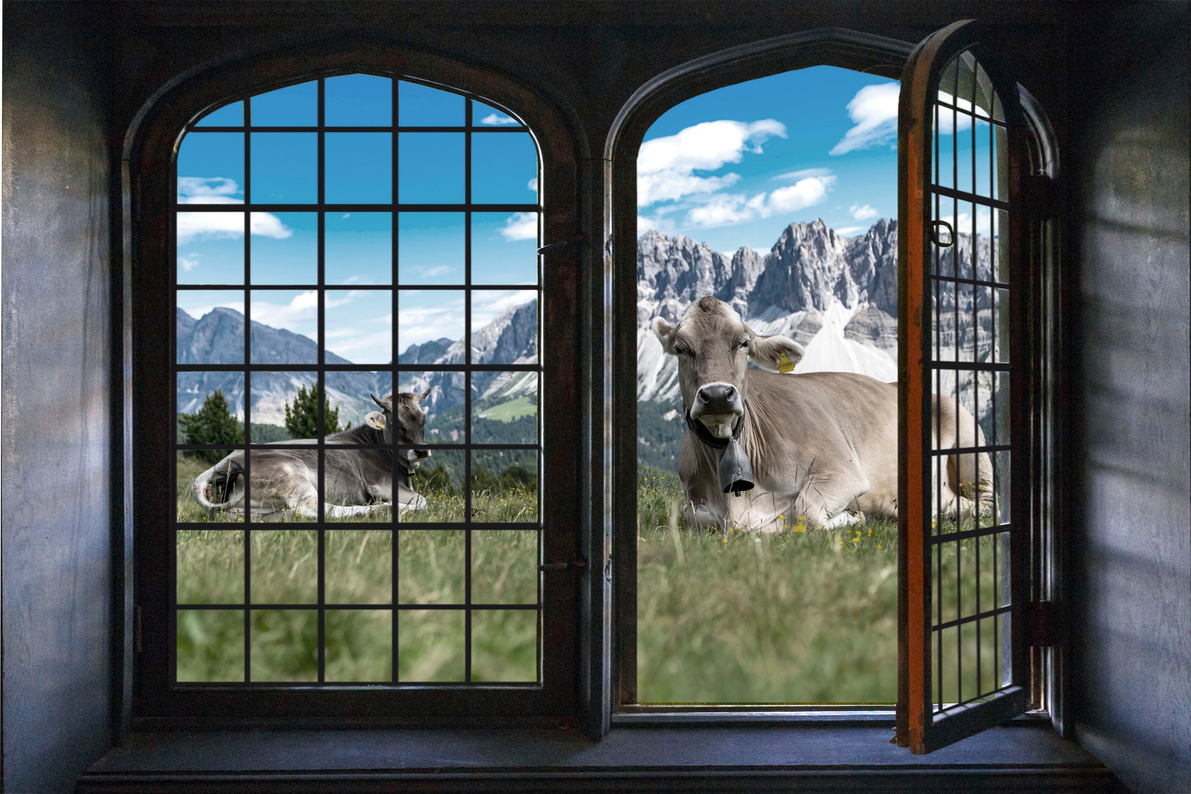 Image of queence Wandsticker "Touch of Austria" Wandsticker, Wandbild, selbstklebend, 3D, Fenster