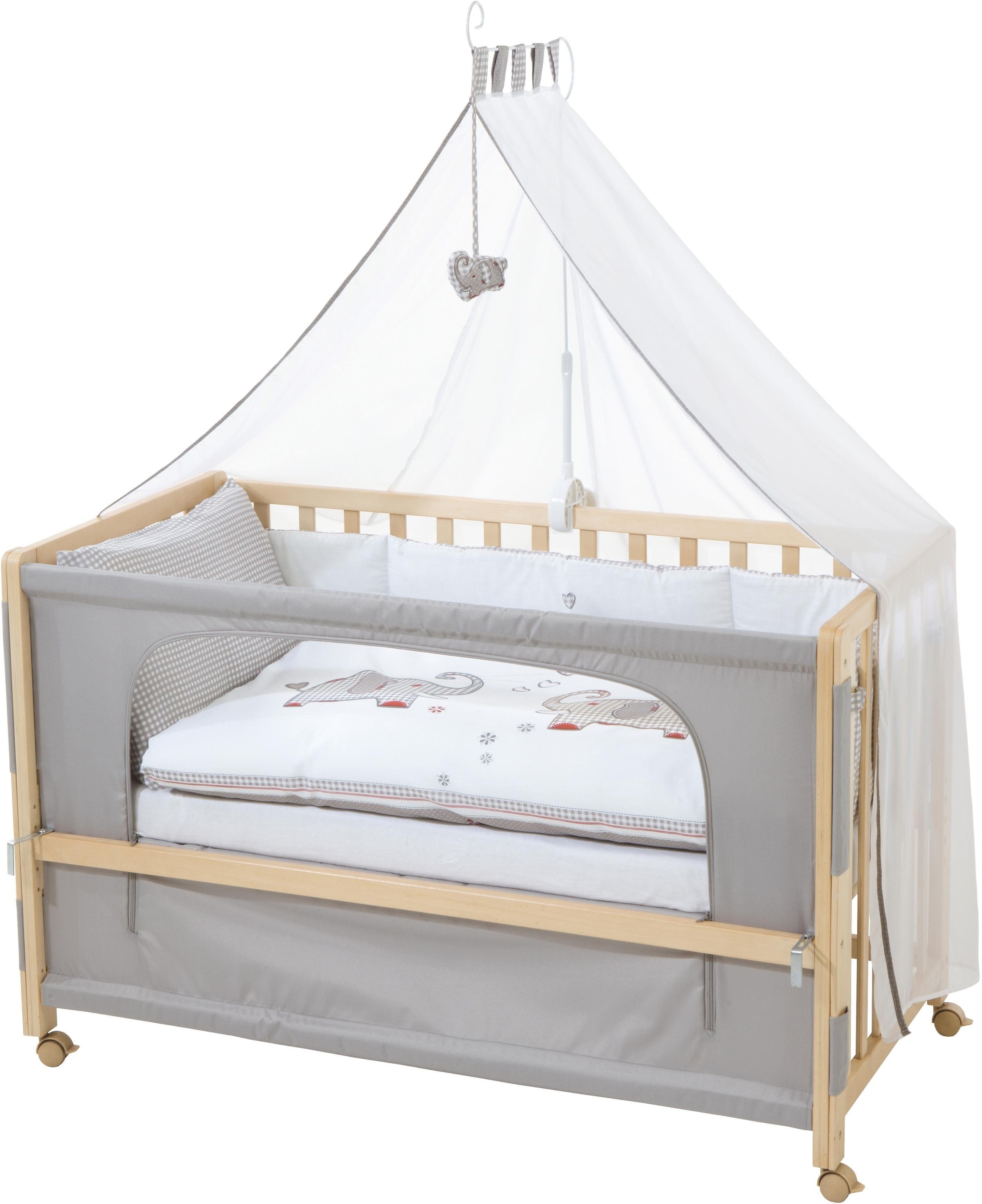 roba® Babybett »Room Bed, Jumbo twins grau«, (6 tlg.)