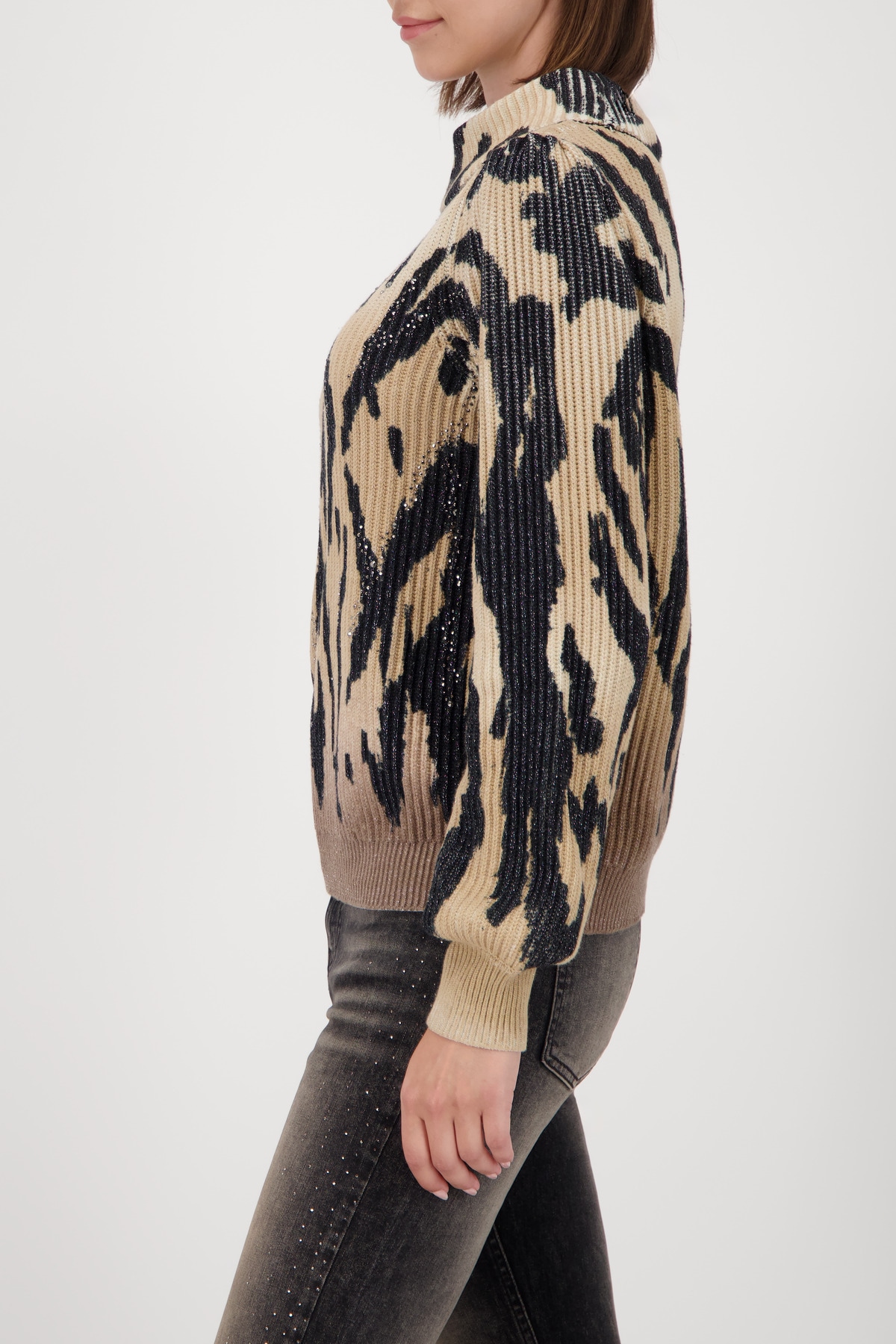 Monari Strickpullover Regular fit mit Stehkragen