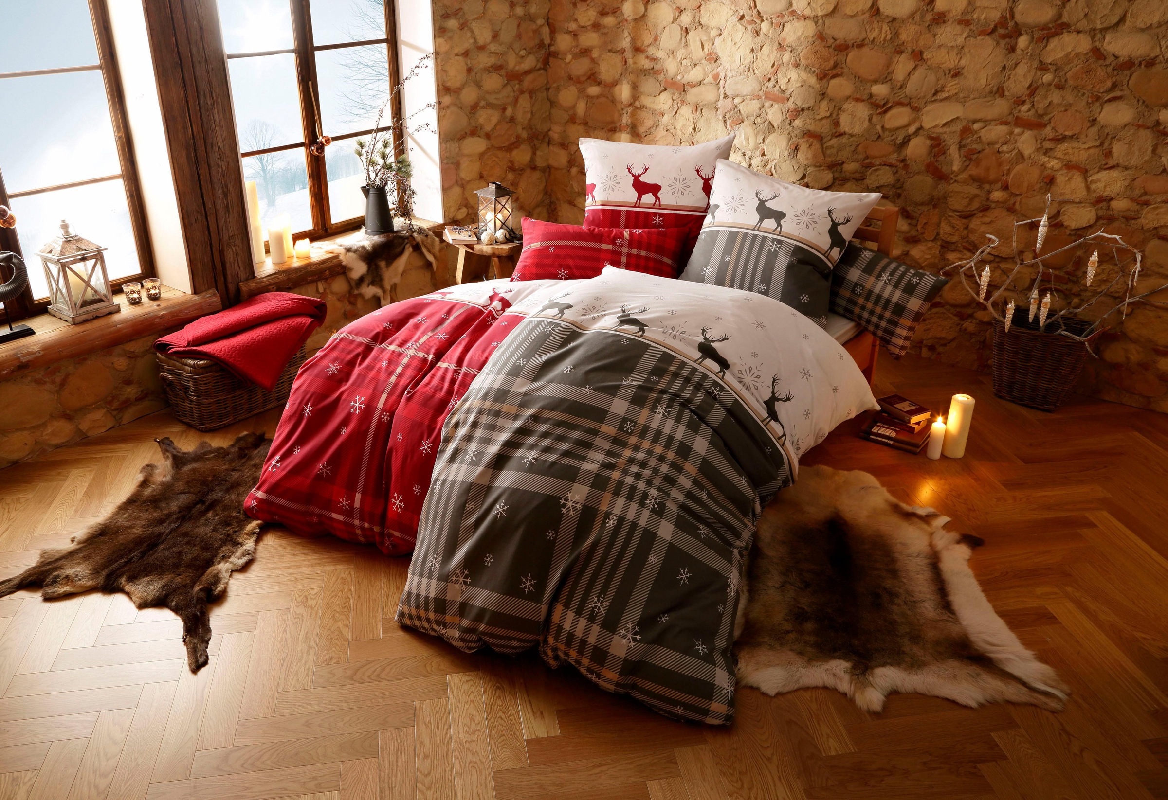 Image of my home Bettwäsche "Wenda" 2 Stk. in Qualitäten PolyCotton (kühlend) + Biber (wärmend, 100% Baumwolle)