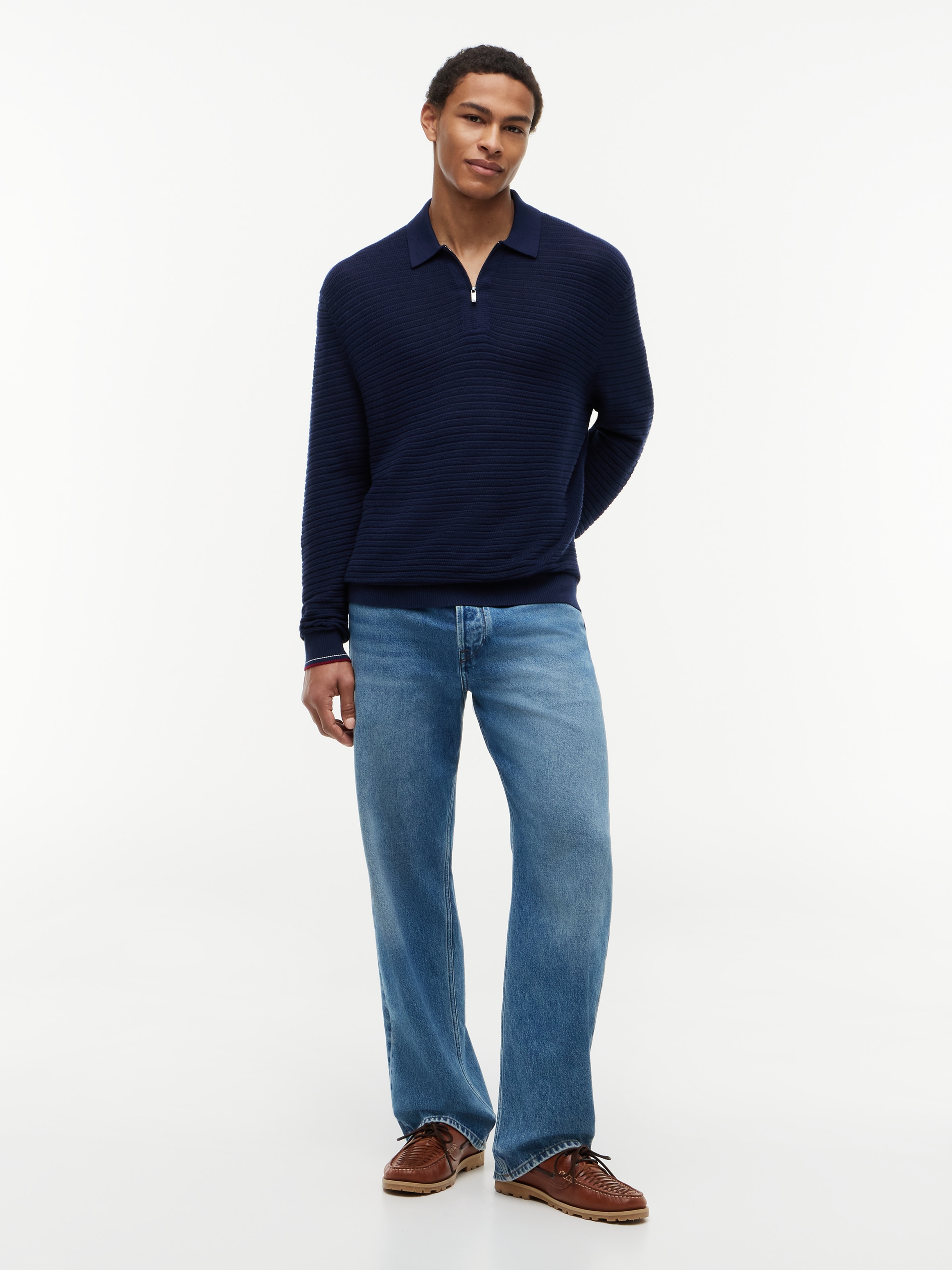 Tommy Hilfiger Polokragenpullover »DC KNITTED ZIP« Premium Qualität mit Seide und Kaschmir - soft, atmungsaktiv