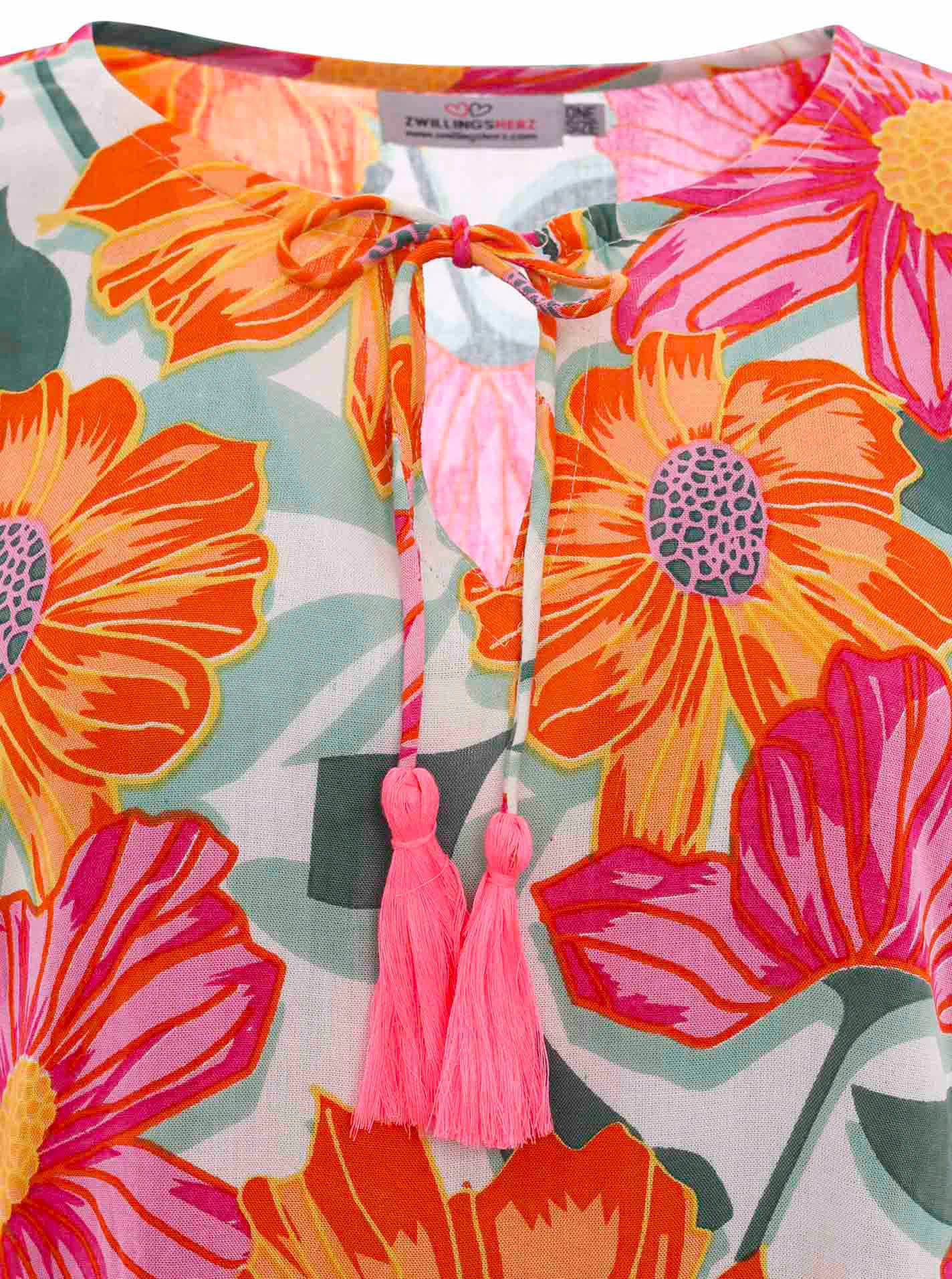 Zwillingsherz Sommerkleid, mit floralem Print