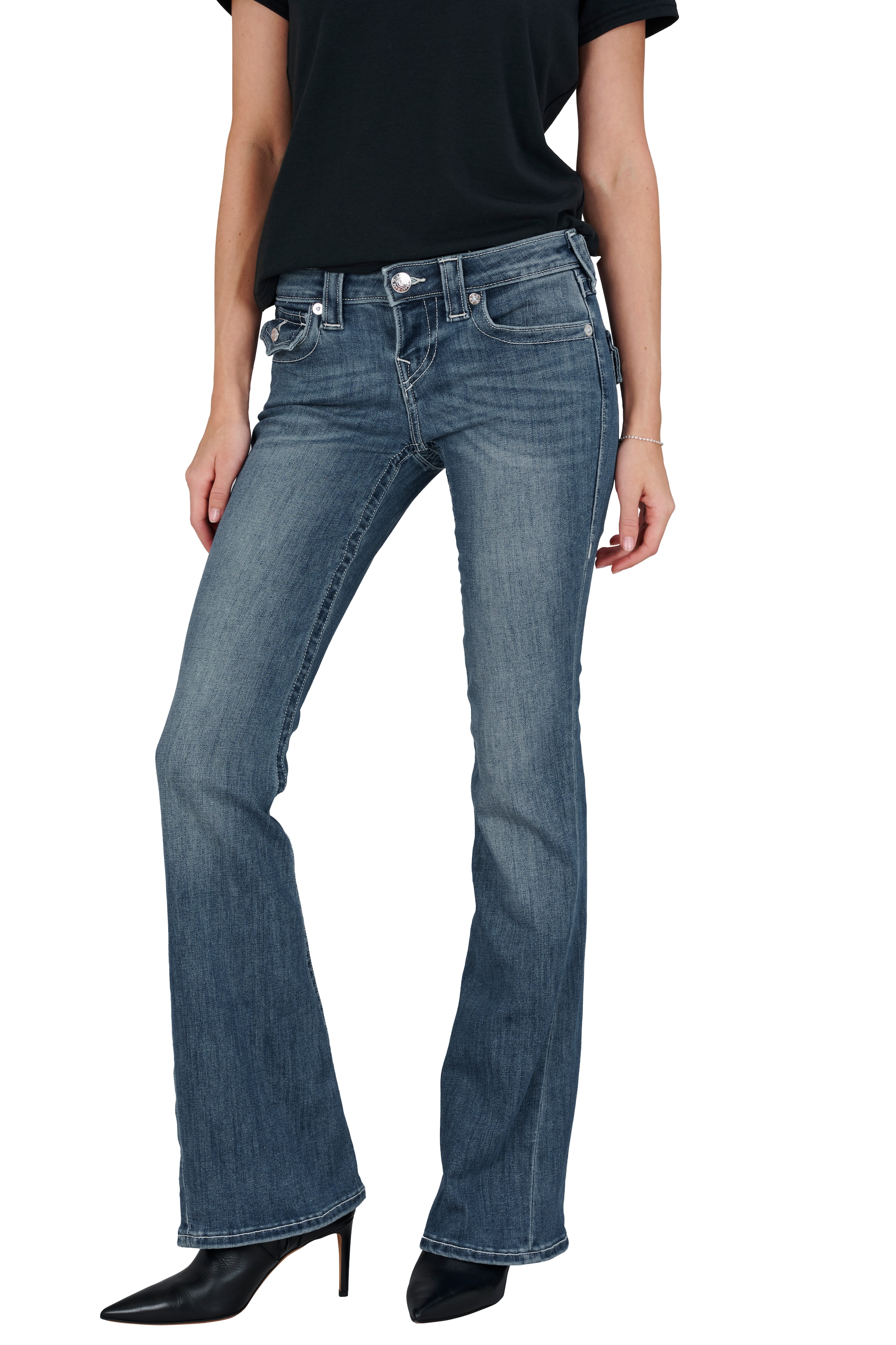 Image of True Religion Bootcut-Jeans "JOEY LR FLARE FLAP" Baumwollmischung, Flared fit