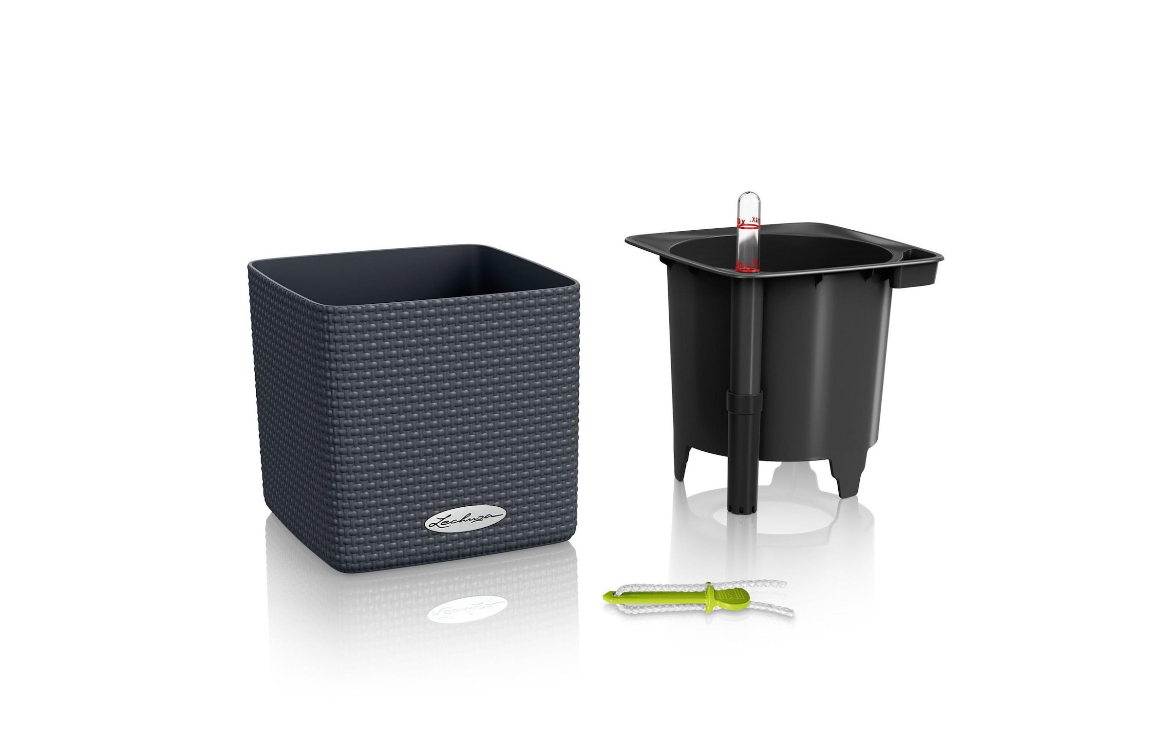  Pot de fleurs »Lechuza Cube Color 14 Grau«