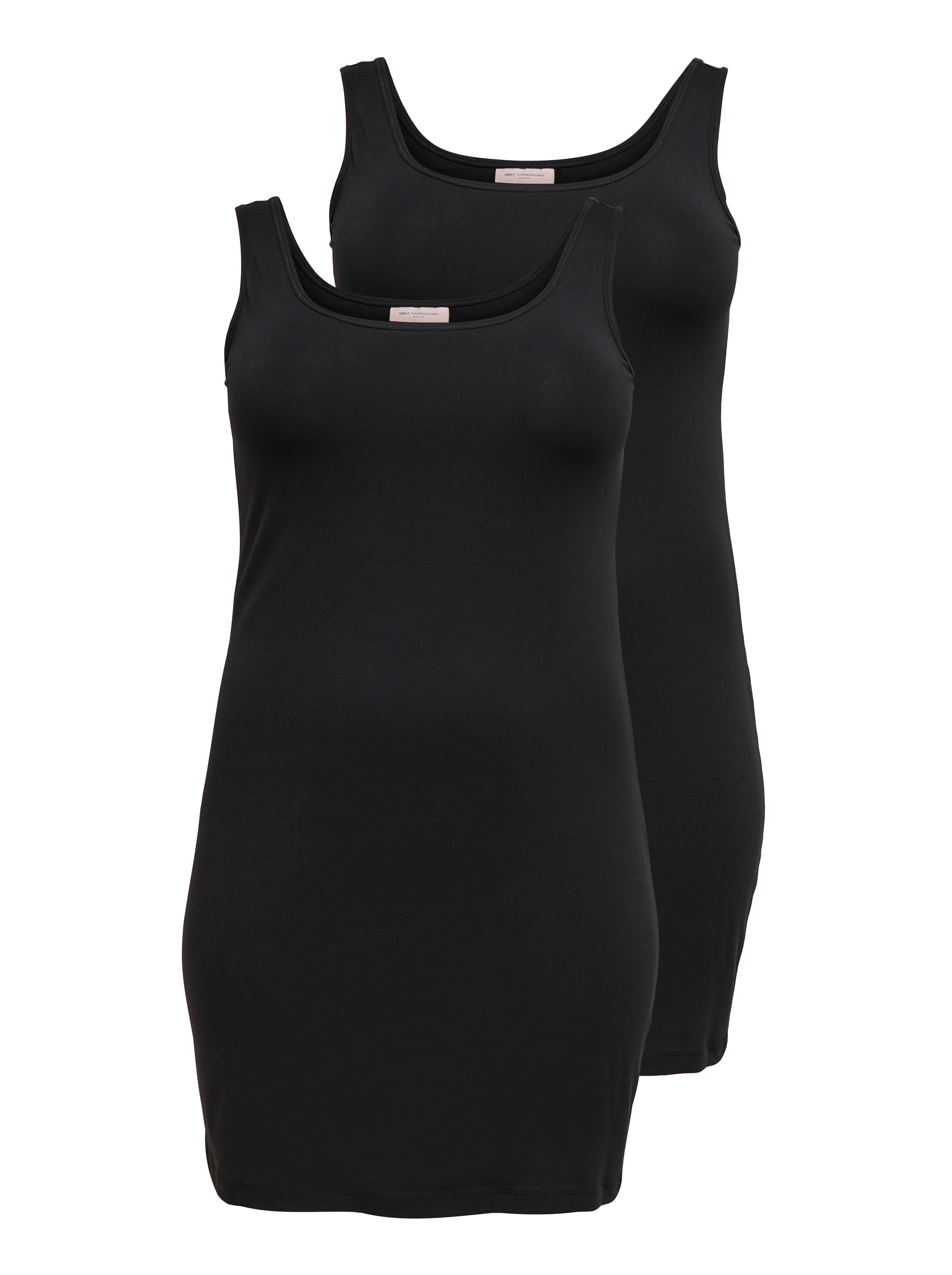 Image of ONLY CARMAKOMA Tanktop "CARTIME LONGTANK TOP 2PACK JRS NOOS" Packung, 2 tlg.