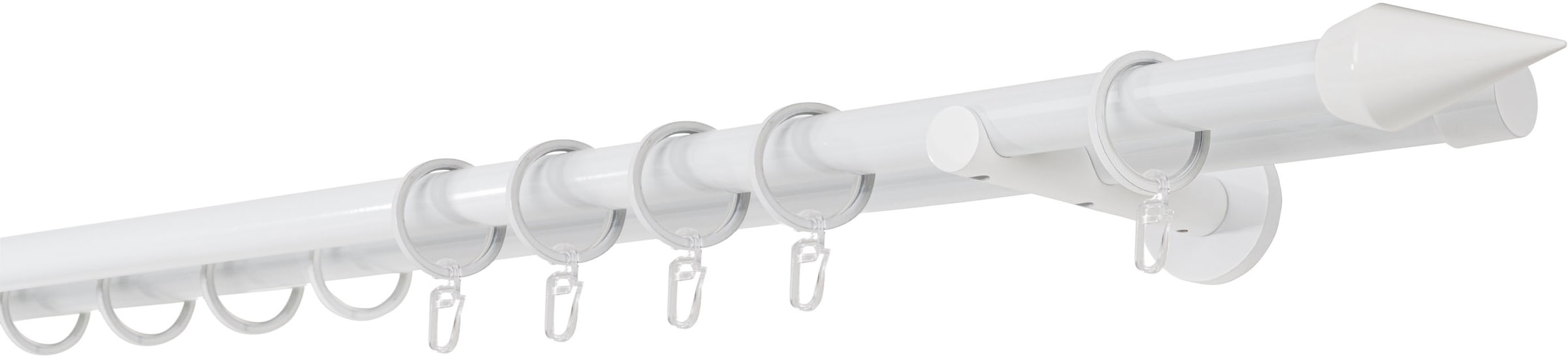 Image of mydeco Gardinenstange "20mm Point Wandträger 14 cm" 2 läufig-läufig Fixmass