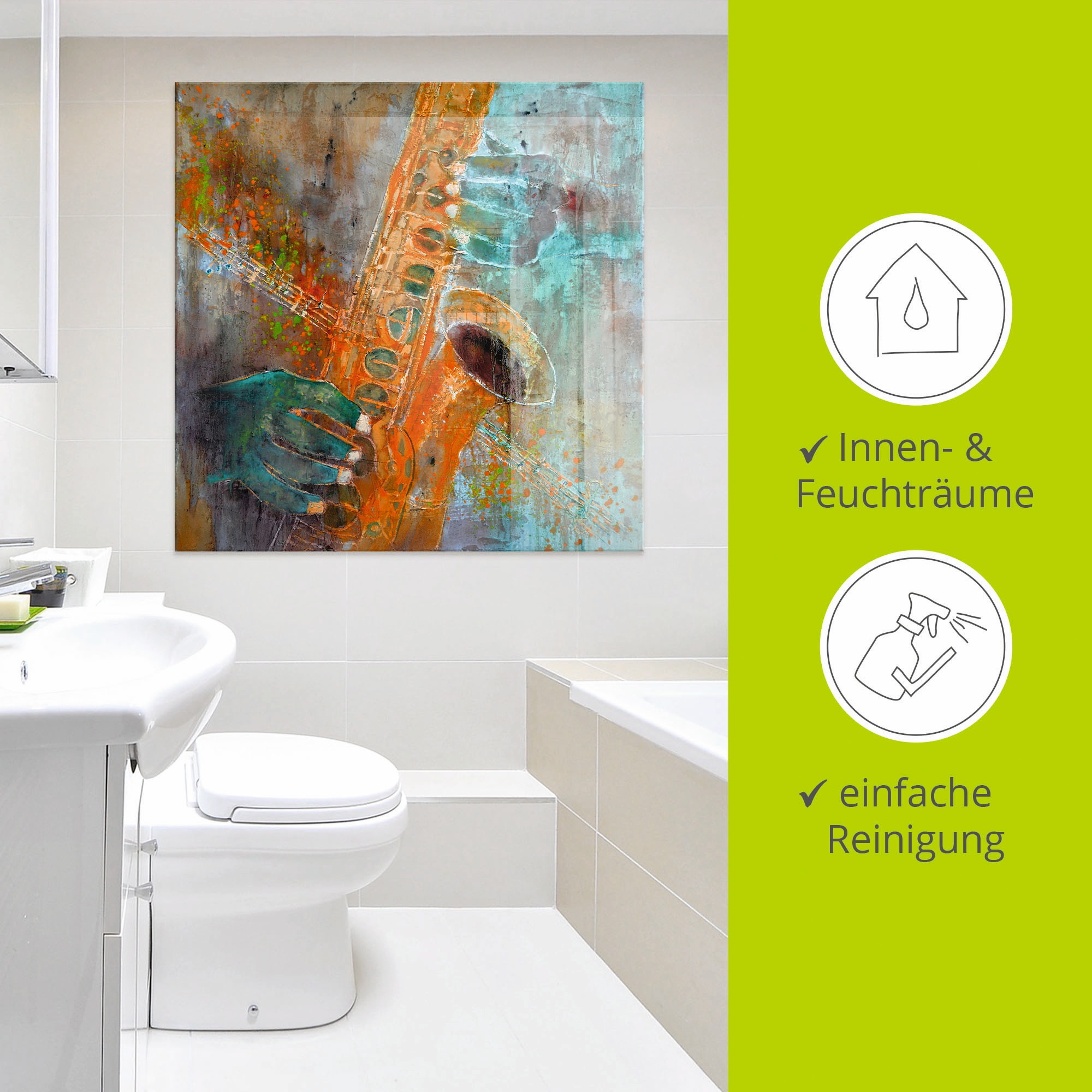 Artland Tableau en verre »Ein Saxofon« 1 cuis tlg. in verschiedenen Grössen