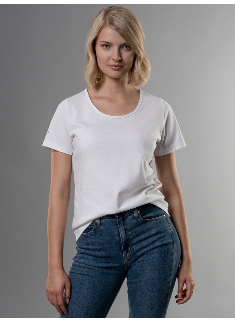DELUXE T-Shirt ♕ T-Shirt Baumwolle mit »TRIGEMA versandkostenfrei auf Trigema Kristallsteinen«
