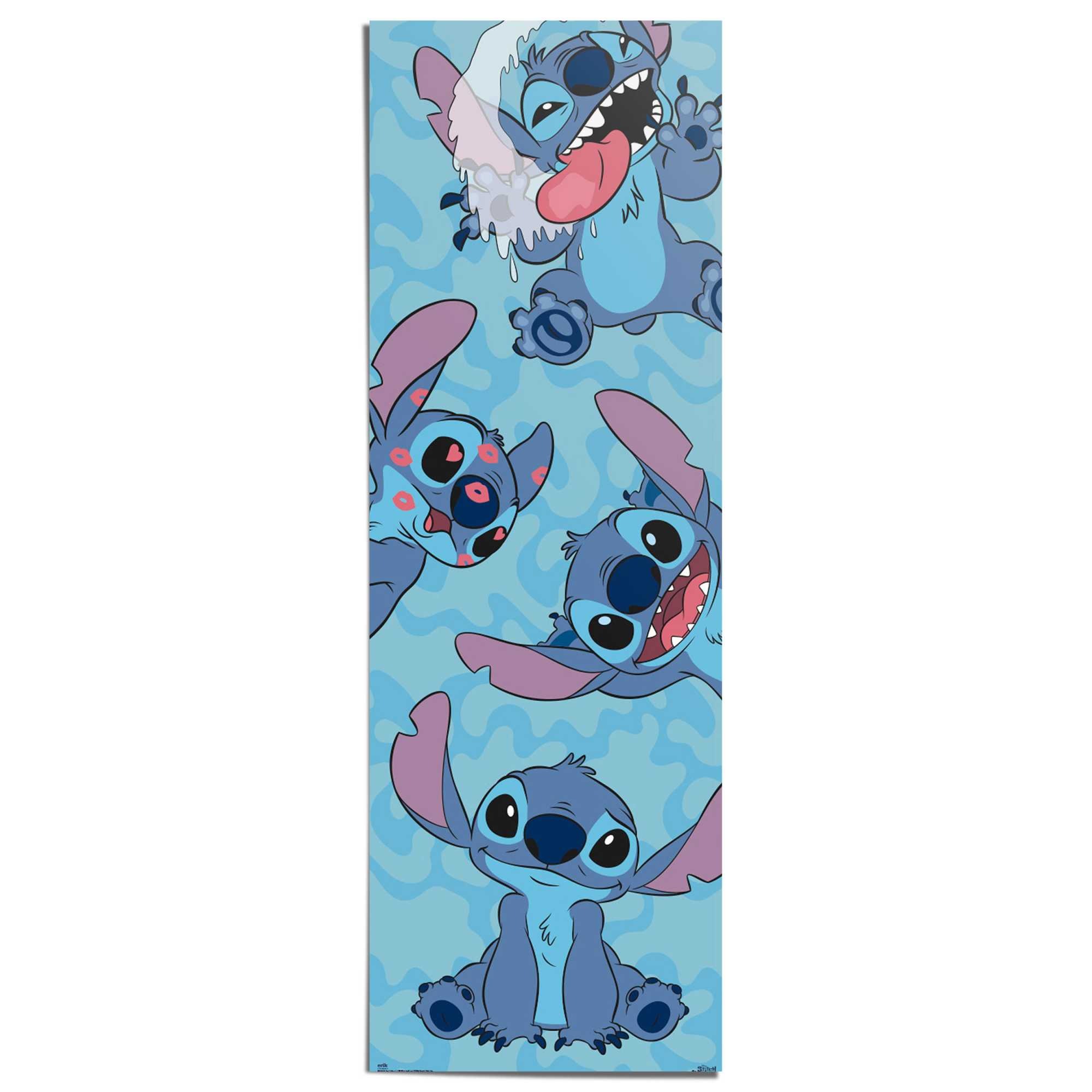 Image of Reinders Poster "Stitch" Kinderzimmer - Blau - 170 gr. Papier - Cartoons und Charaktere
