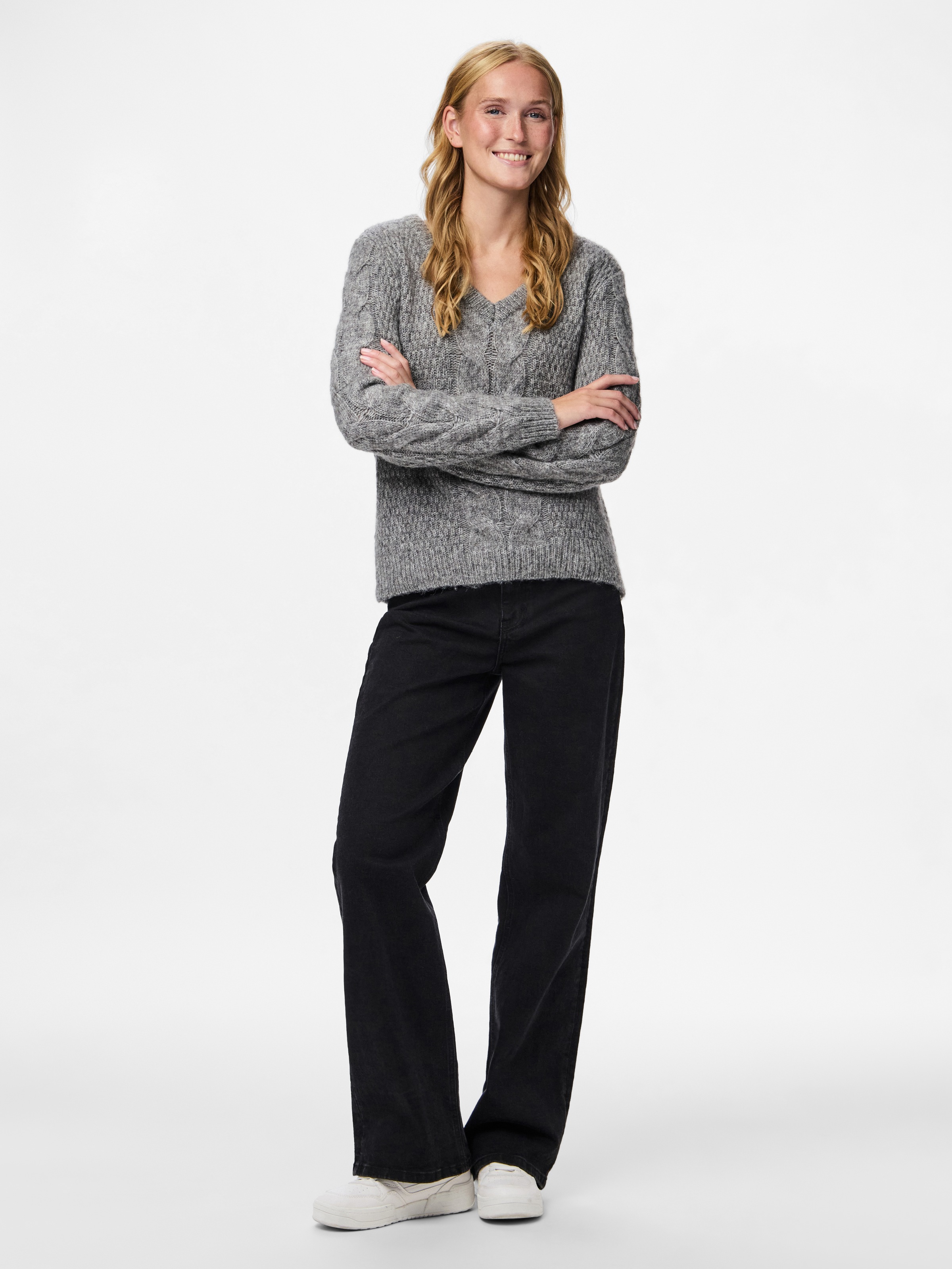 pieces Pull en tricot »PCNINA LS V-NECK KNIT NOOS BC«