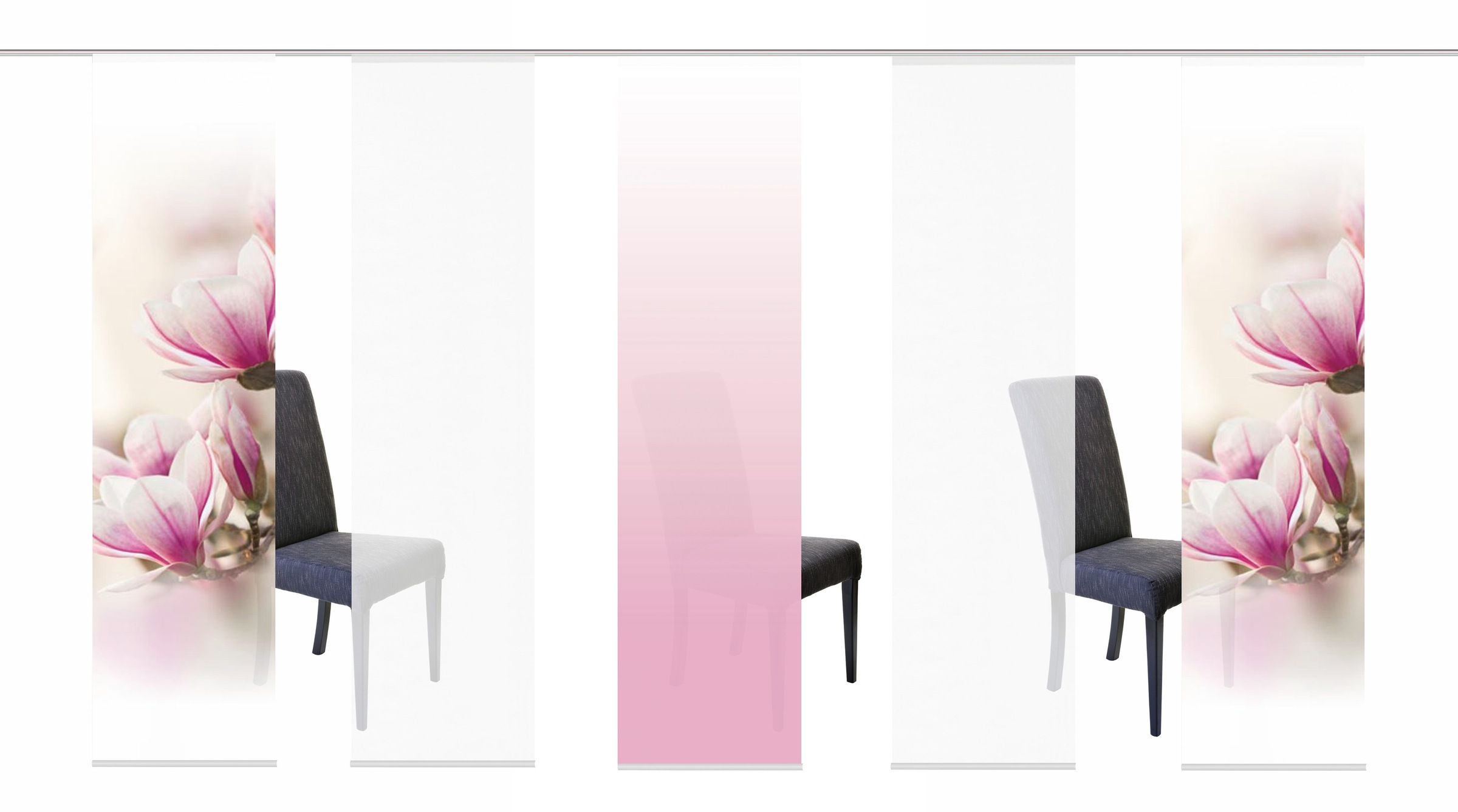 Image of HOME WOHNIDEEN Schiebegardine »MAGNONE«, (5 St.), HxB: 245x60, inkl. Befestigungszubehör bei Ackermann Versand Schweiz