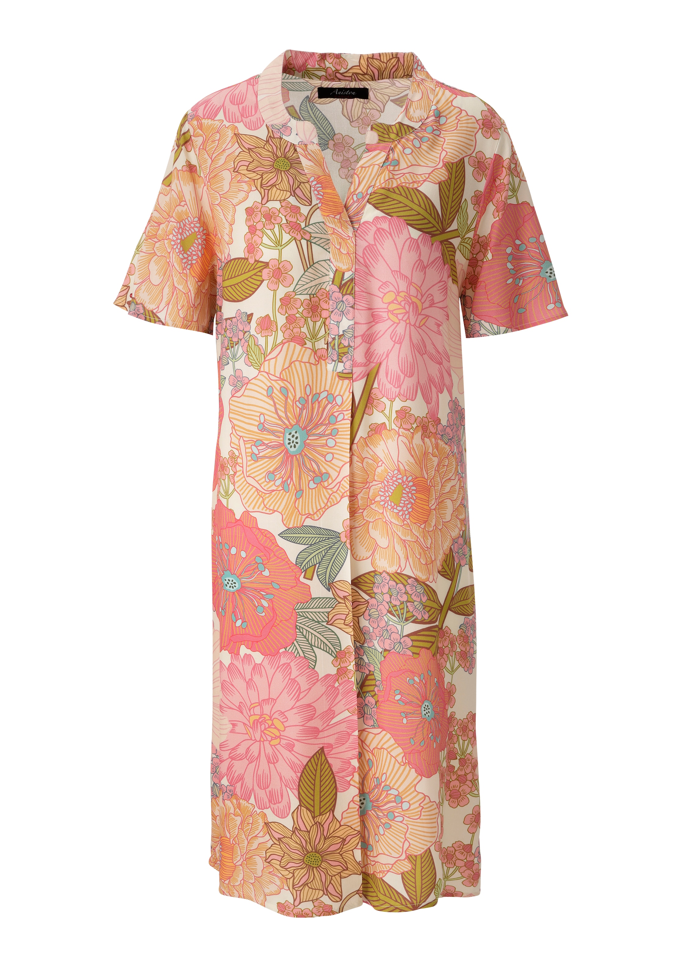 Aniston CASUAL Sommerkleid mit farbenfrohen, grossflächigem Blumendruck - NEUE KOLLEKTION