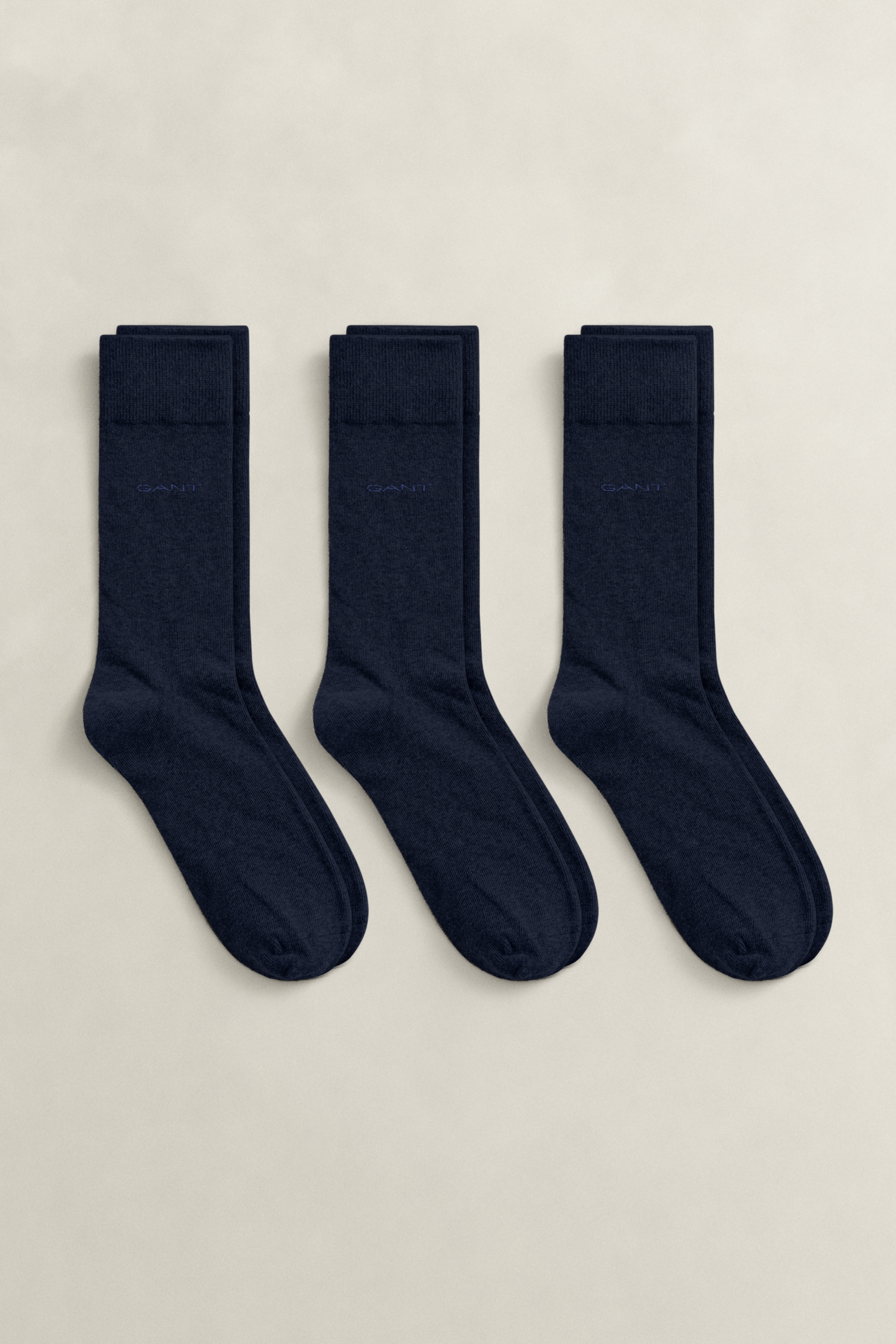 Gant Chaussettes basiques »SOFT COTTON SOCKS 3-PACK« Packung, 3, 3 cuis tlg. mit Logodruck am Knöchel