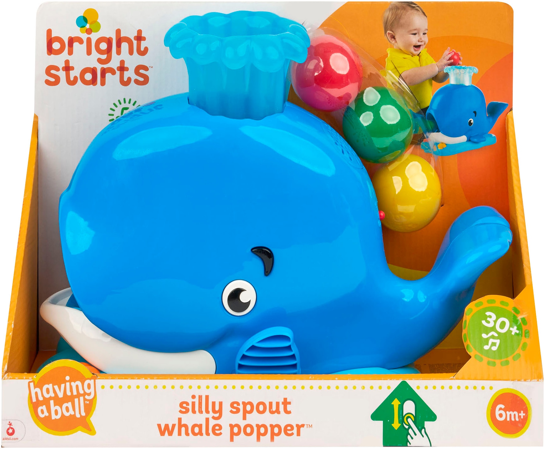 Bright Starts Jouets éducatifs »Silly Spout Whale Popper™« mit Licht und Sound