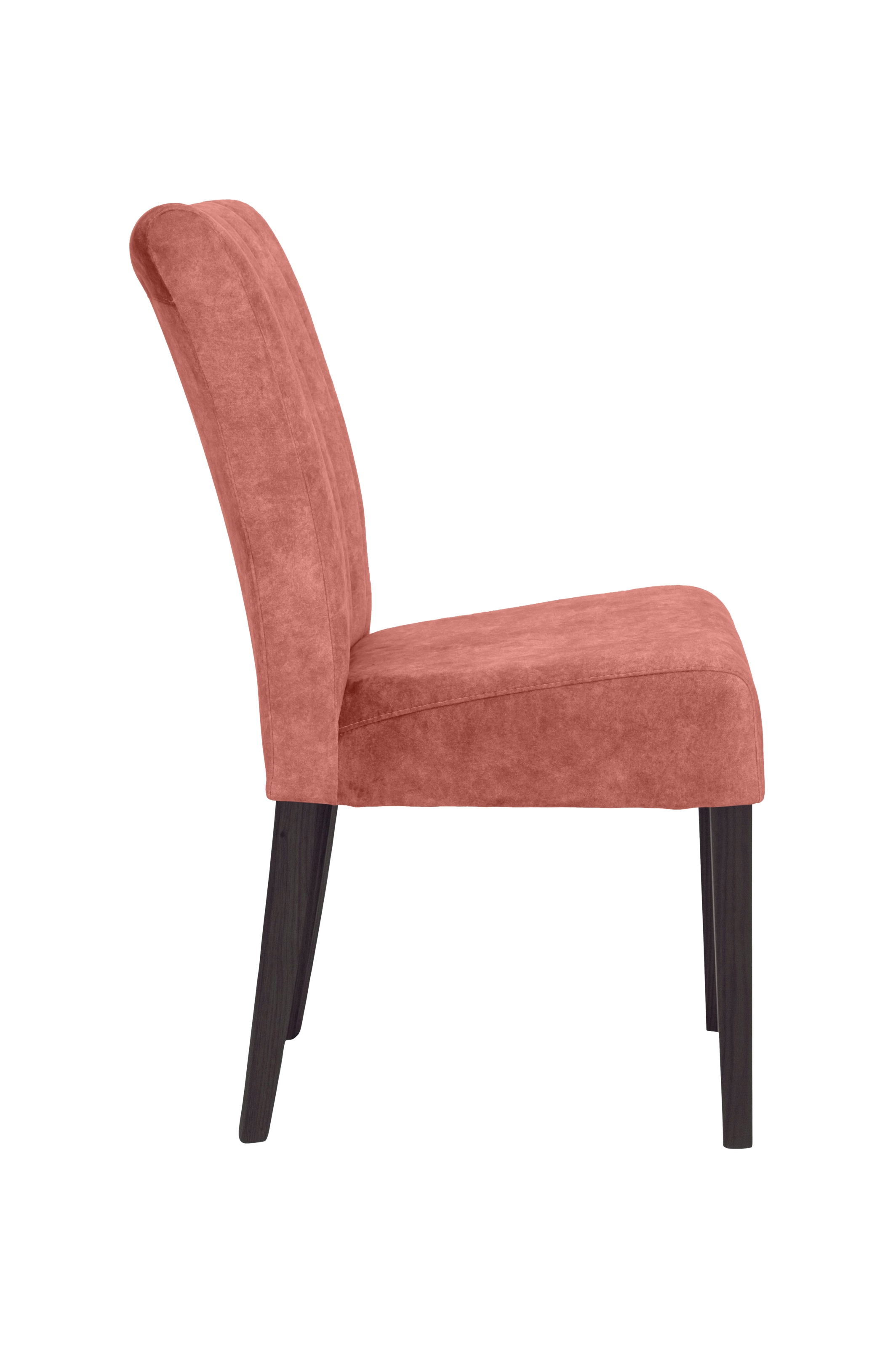 Home affaire 4-Fussstuhl (Set) 2 Stk. Samtvelours vertikale Nähte in der Rückenlehne