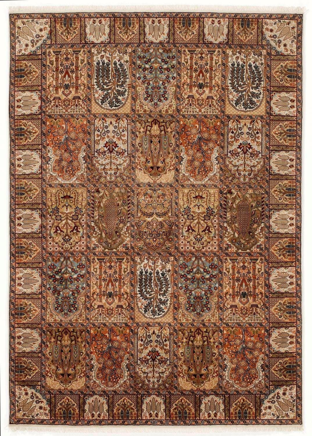 Image of OCI DIE TEPPICHMARKE Orientteppich "Sonam Bakhtyari" rechteckig 6 mm Höhe handgeknüpft, mit Fransen, Wolle mit Seide, Wohnzimmer